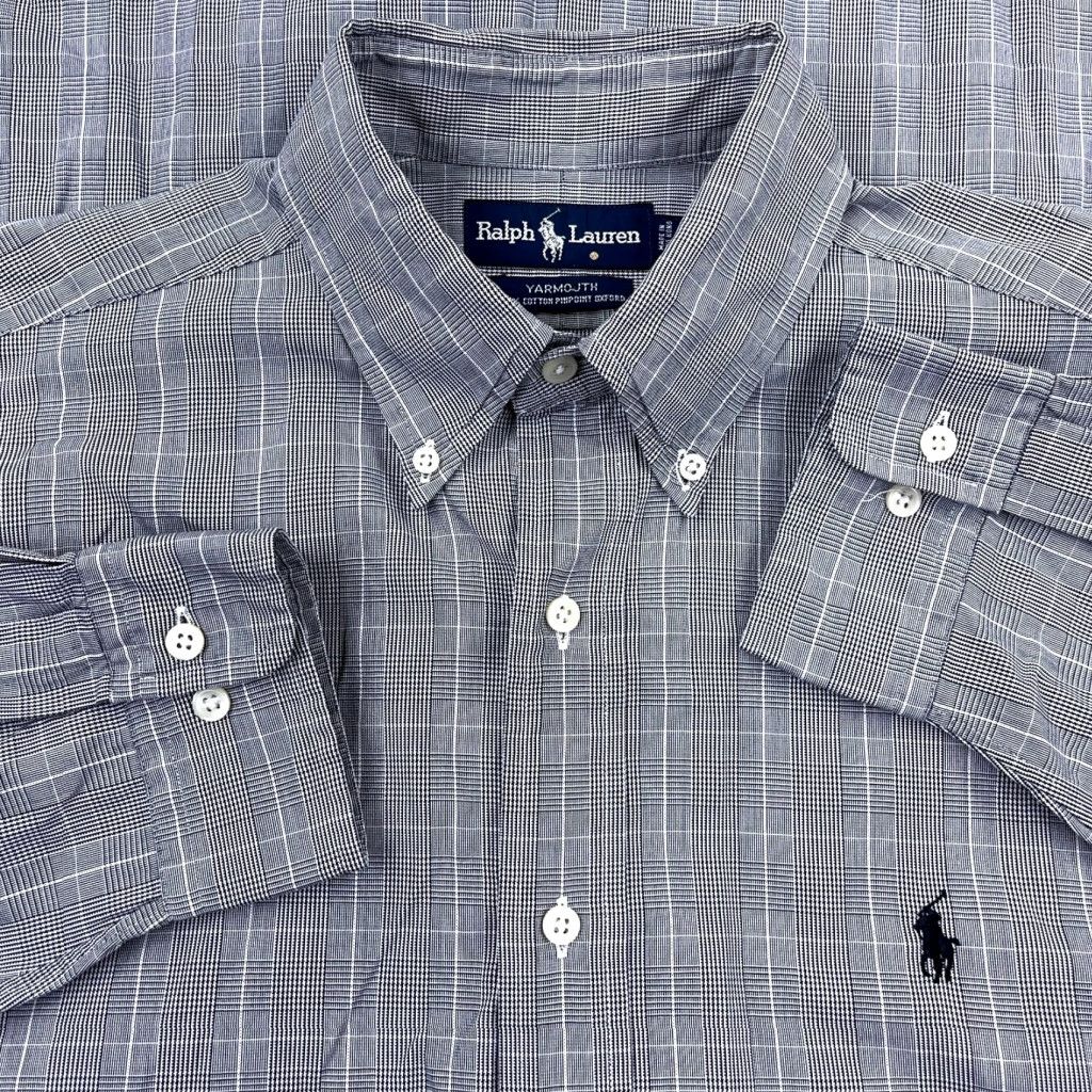 Polo Ralph Lauren Polo Ralph Lauren Shirt Men 16 32 Black Button Up Yarmouth Houndstooth Plaid Pinpoint Size US L / EU 52-54 / 3 - 1 Thumbnail