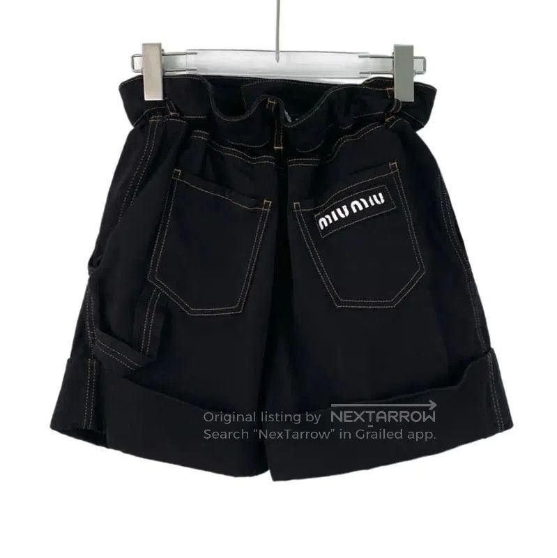 Miu Miu Miu Miu Black Cotton Women's Shorts . Size 28" / US 6 / IT 42 - 2 Thumbnail