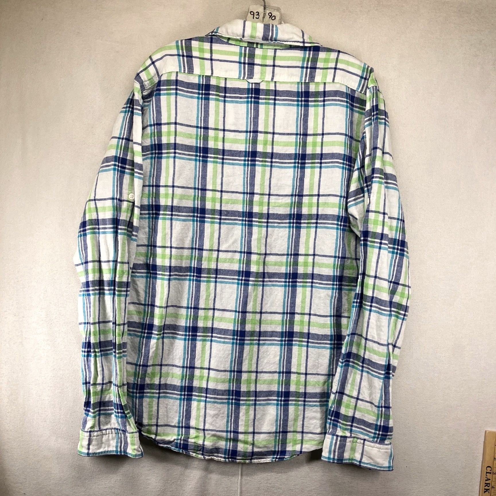 Express Express Linen Shirt Mens Plaid Button-Up Colorful Breathable Casual Workwear Shirt L Size US L / EU 52-54 / 3 - 2 Thumbnail
