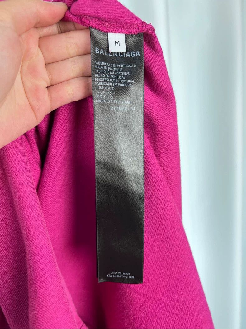 Balenciaga Balenciaga Pink Tie-Dye Coke Wave Short Sleeve T-Shirt Size US M / EU 48-50 / 2 - 4 Thumbnail