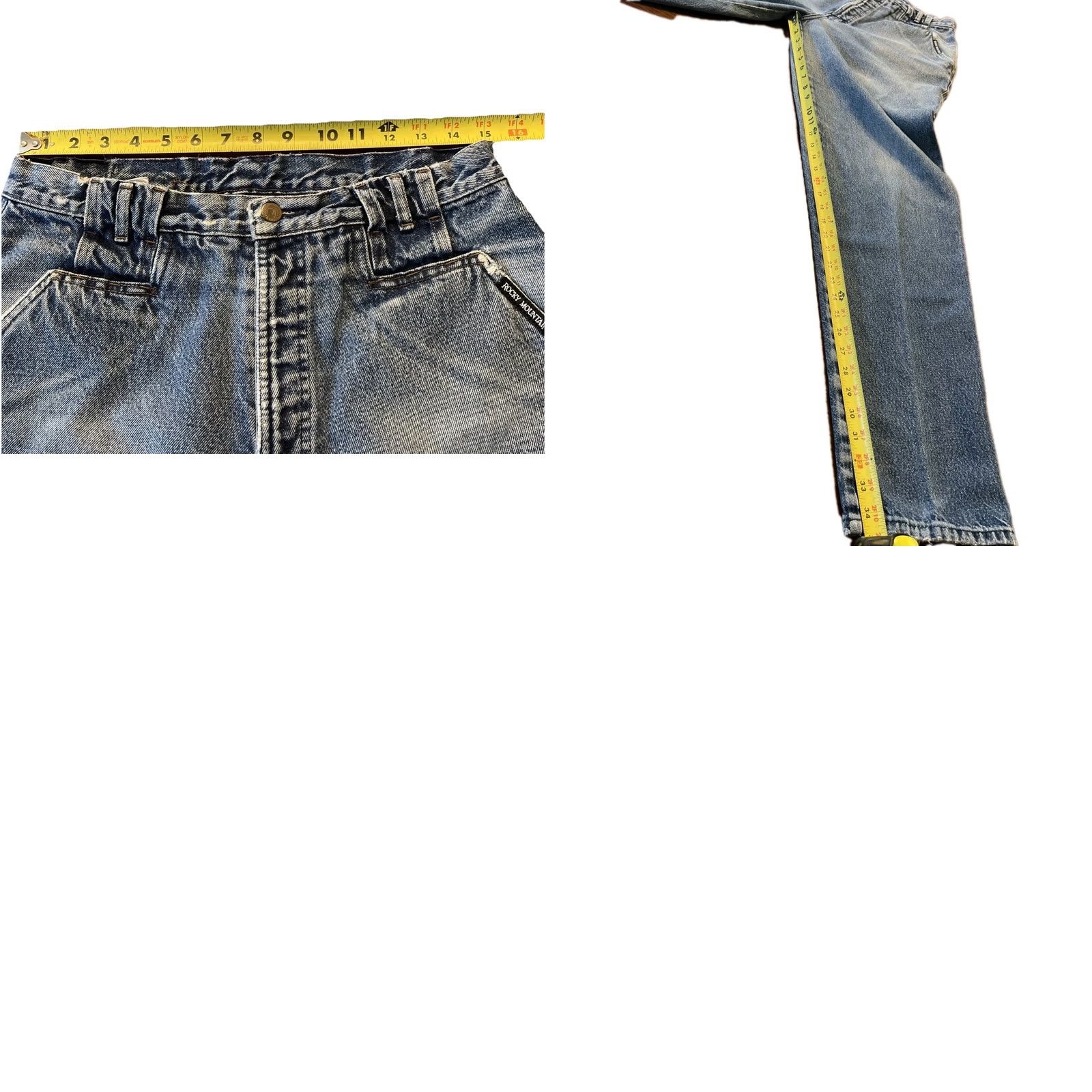 Vintage VINTAGE Rocky Mountain Jeans Men 30x35 Denim Cotton Blue Regular Straight Mens Size US 30 / EU 46 - 8 Thumbnail