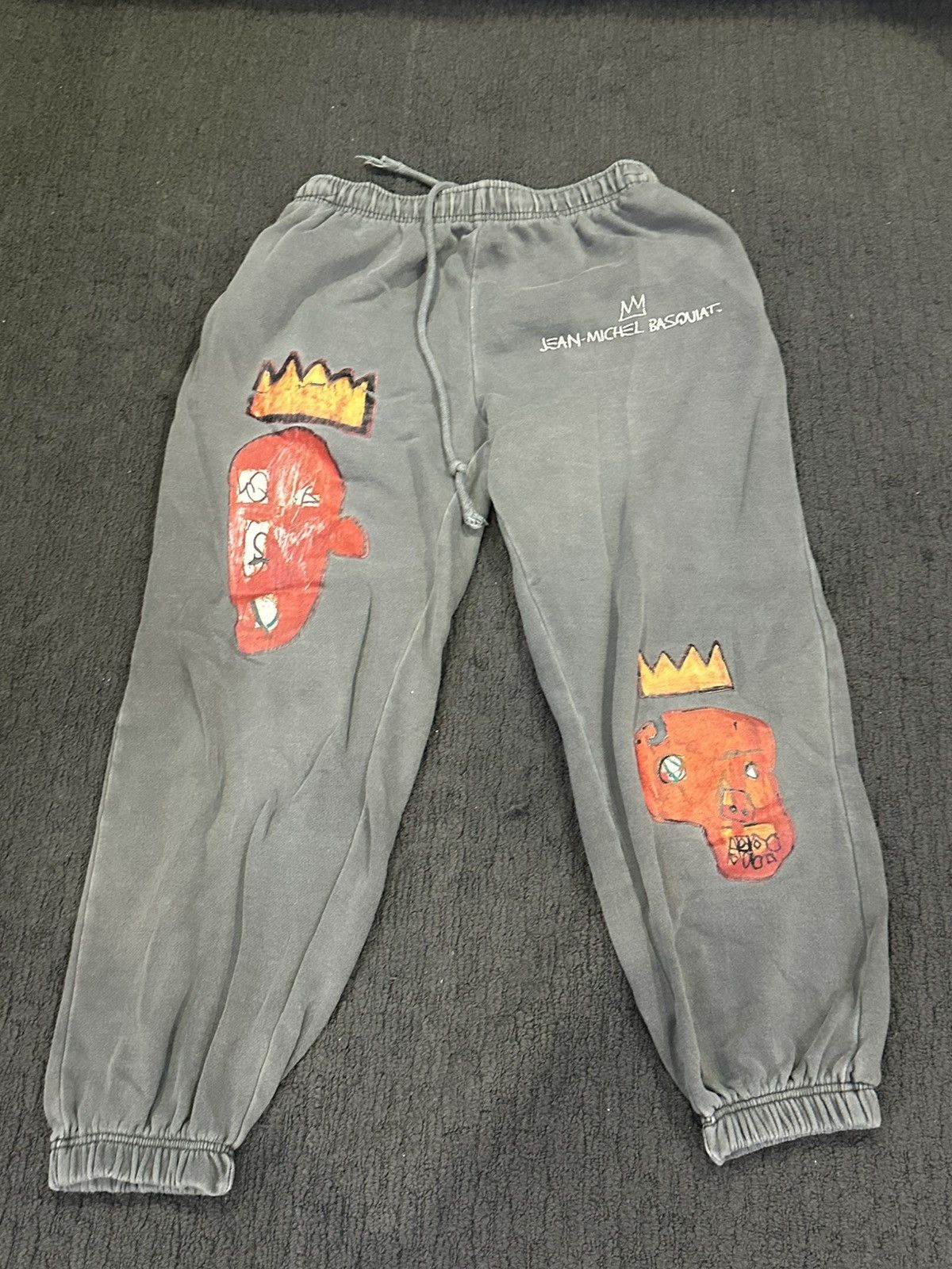 Jean-Michel Basquiat *VINTAGE* Jean-Michel Basquiat Gray Sweatpants/Joggers Size US 30 / EU 46 - 5 Thumbnail