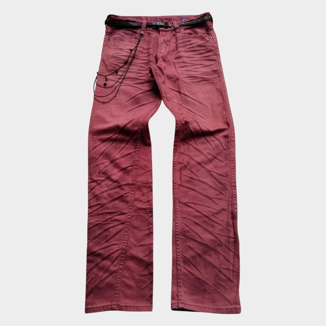 semanticdesign Semantic design maroon bloody whisker effect jean Size US 31 - 1 Thumbnail