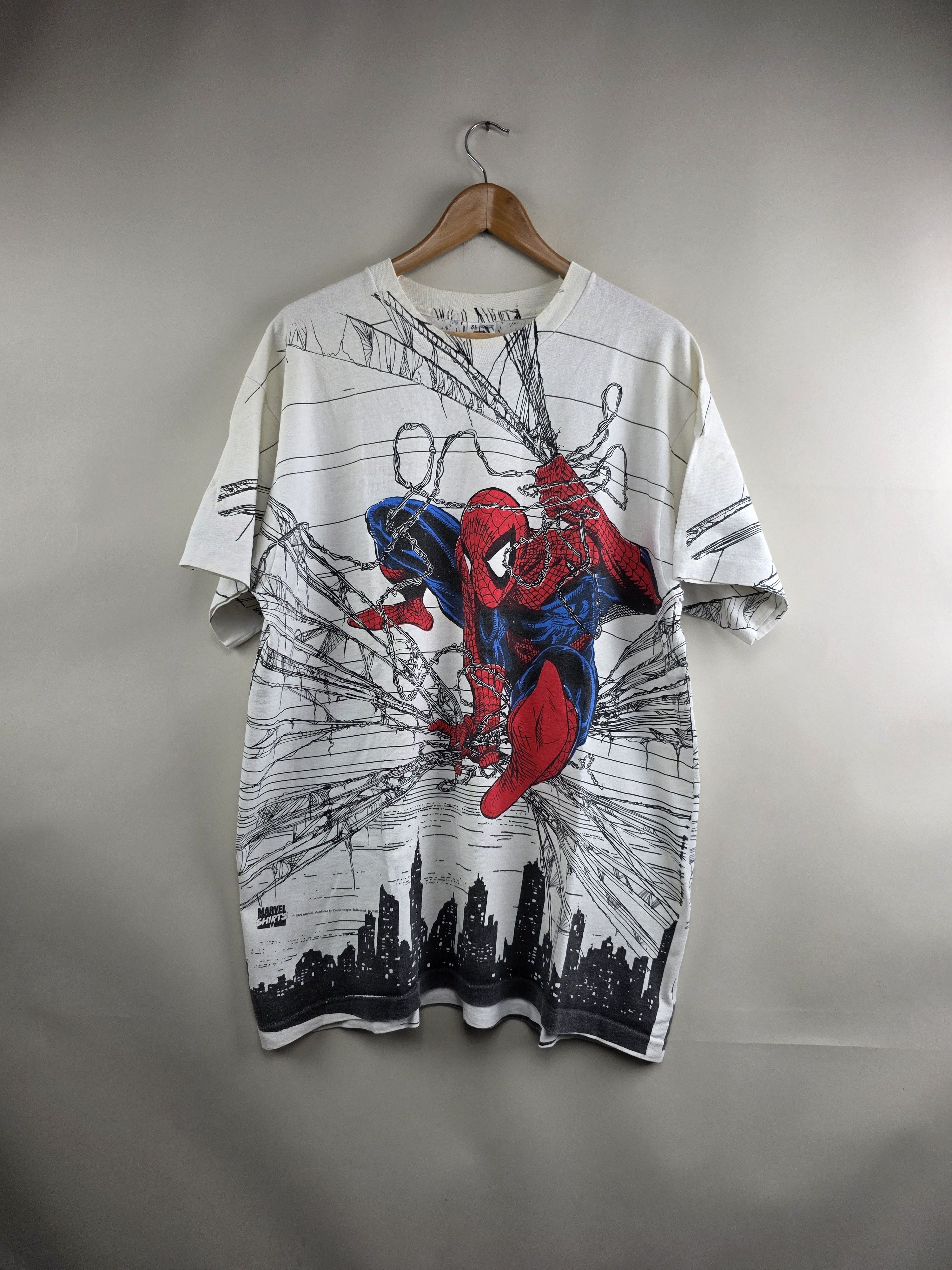Vintage 1992 Marvel Comics Spiderman Megaprint 90s XL 23.5" 30.5" Size US XL / EU 56 / 4 - 1 Thumbnail