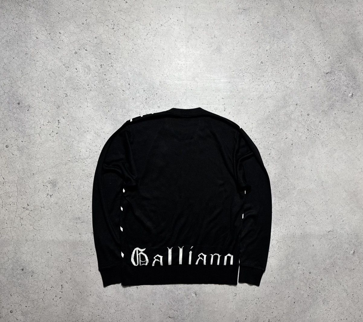John Galliano John Galliano Wool Luxury Sweater Big Logo Size S Black Size US S / EU 44-46 / 1 - 9 Thumbnail