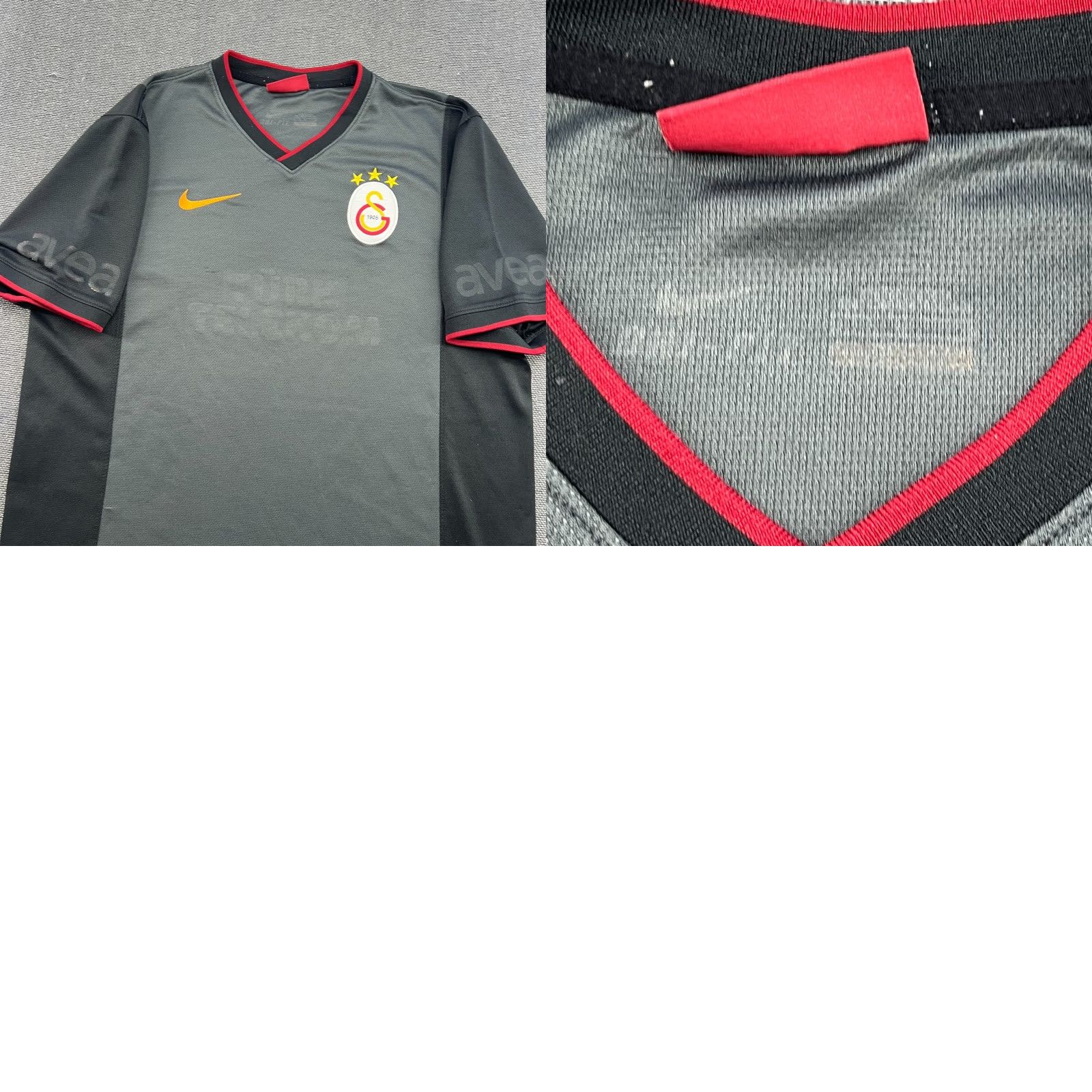 Nike Nike Galatasaray 2013 2014 Away Football Jersey Mens L Shirt Gray Short Sleeve Moisture Wicking Quick Dry Sports Football Mens Clothing Size US L / EU 52-54 / 3 - 10 Thumbnail
