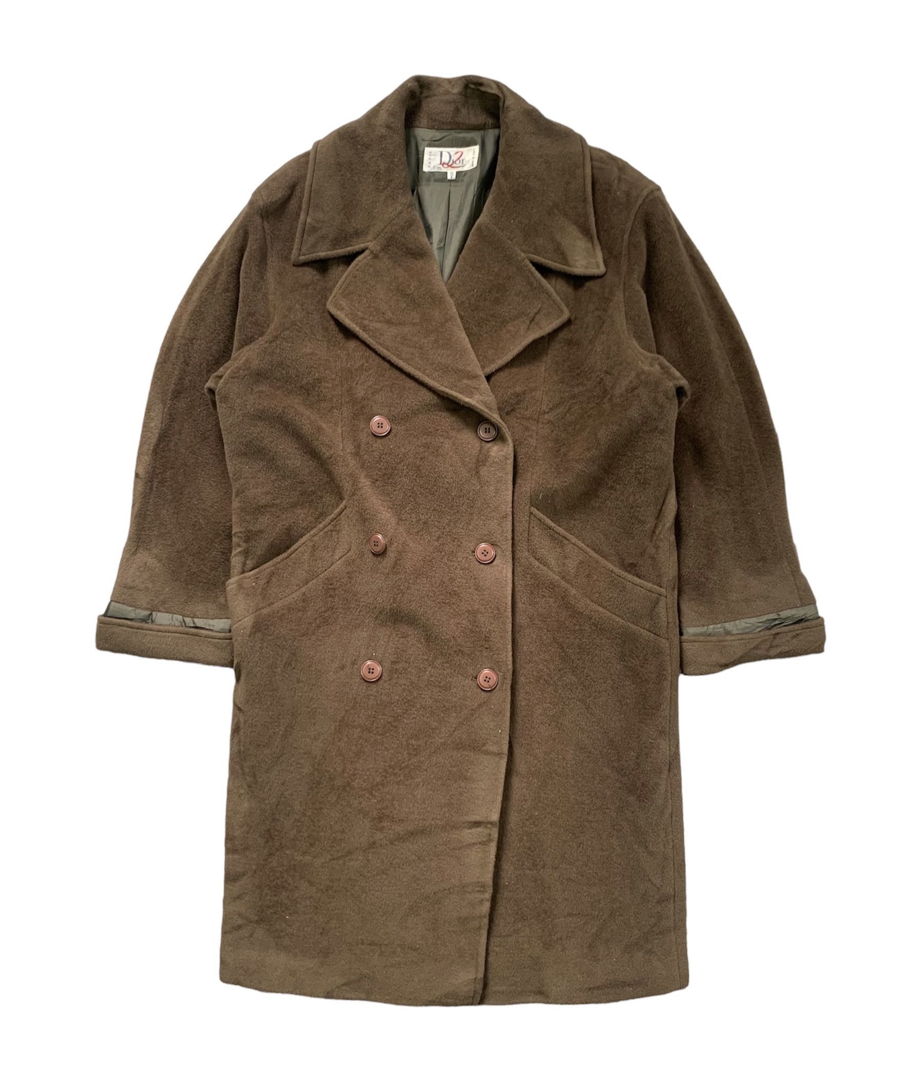 Vtg Dior Wool & Cashmere Coat Jacket Made in Italy