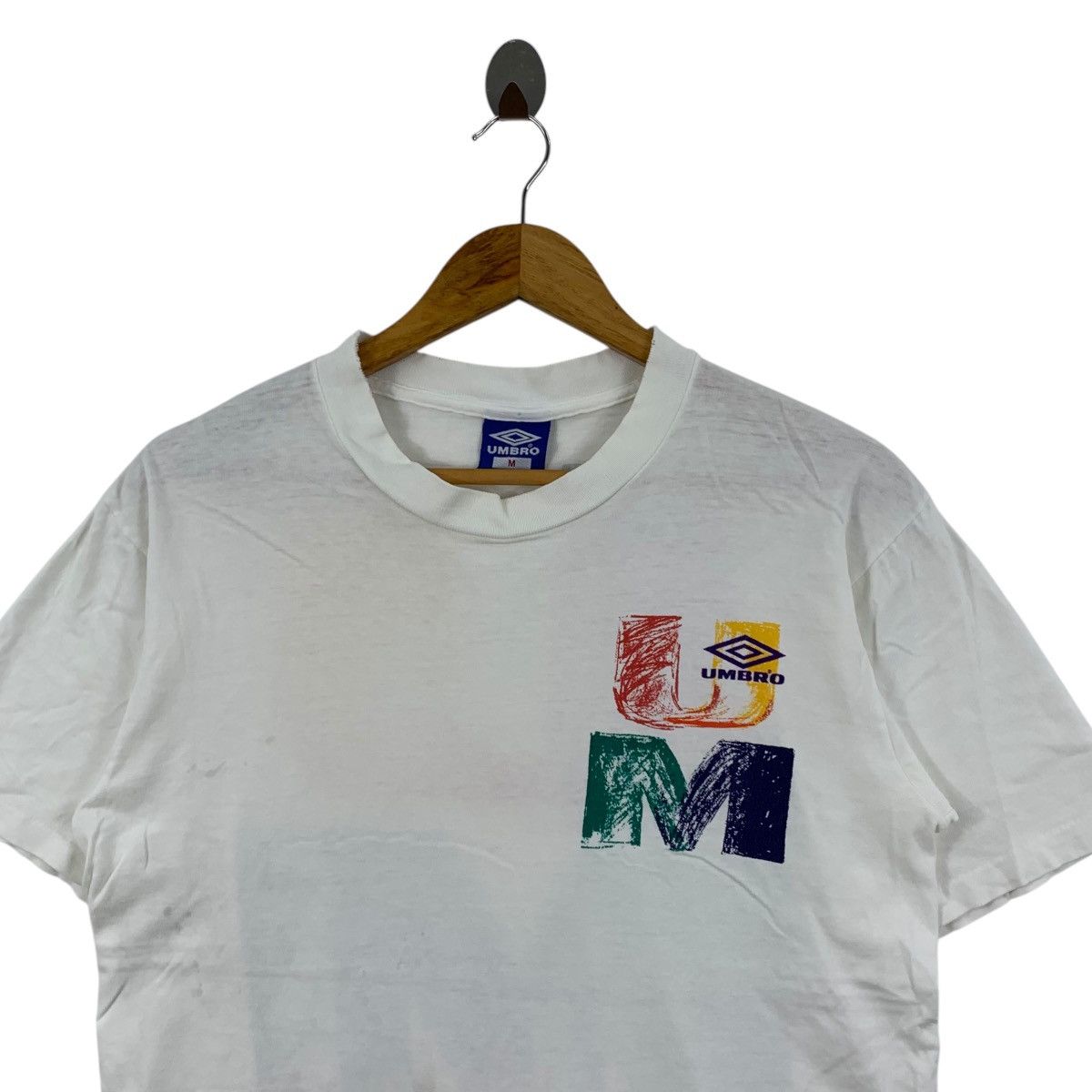 Umbro × Vintage Vintage 90s UMBRO USA Sportswear Big Logo Print White Shirt Size US M / EU 48-50 / 2 - 3 Thumbnail