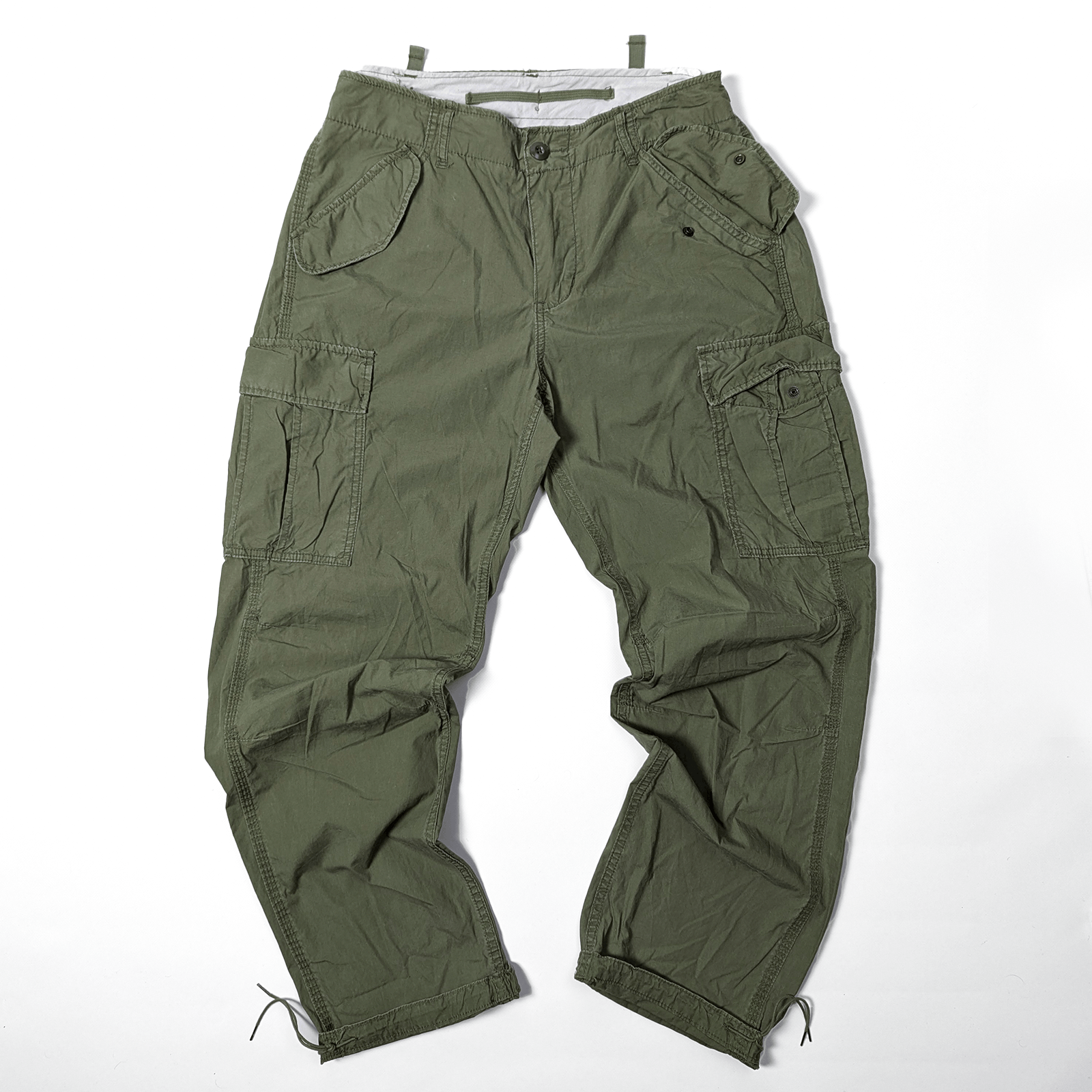 Denim & Supply Ralph Lauren Ralph Laurent Military Multipocket Khaki Green Cargo Pants Size US 34 / EU 50 - 1 Thumbnail