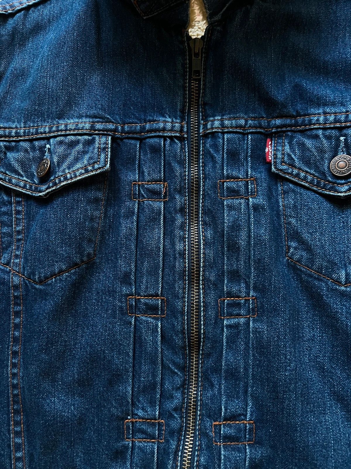 Levi's Levi's 73696 03 Sherpa Boxy Jeans Denim Jacket 2003 Rare Size S / US 4 / IT 40 - 4 Thumbnail