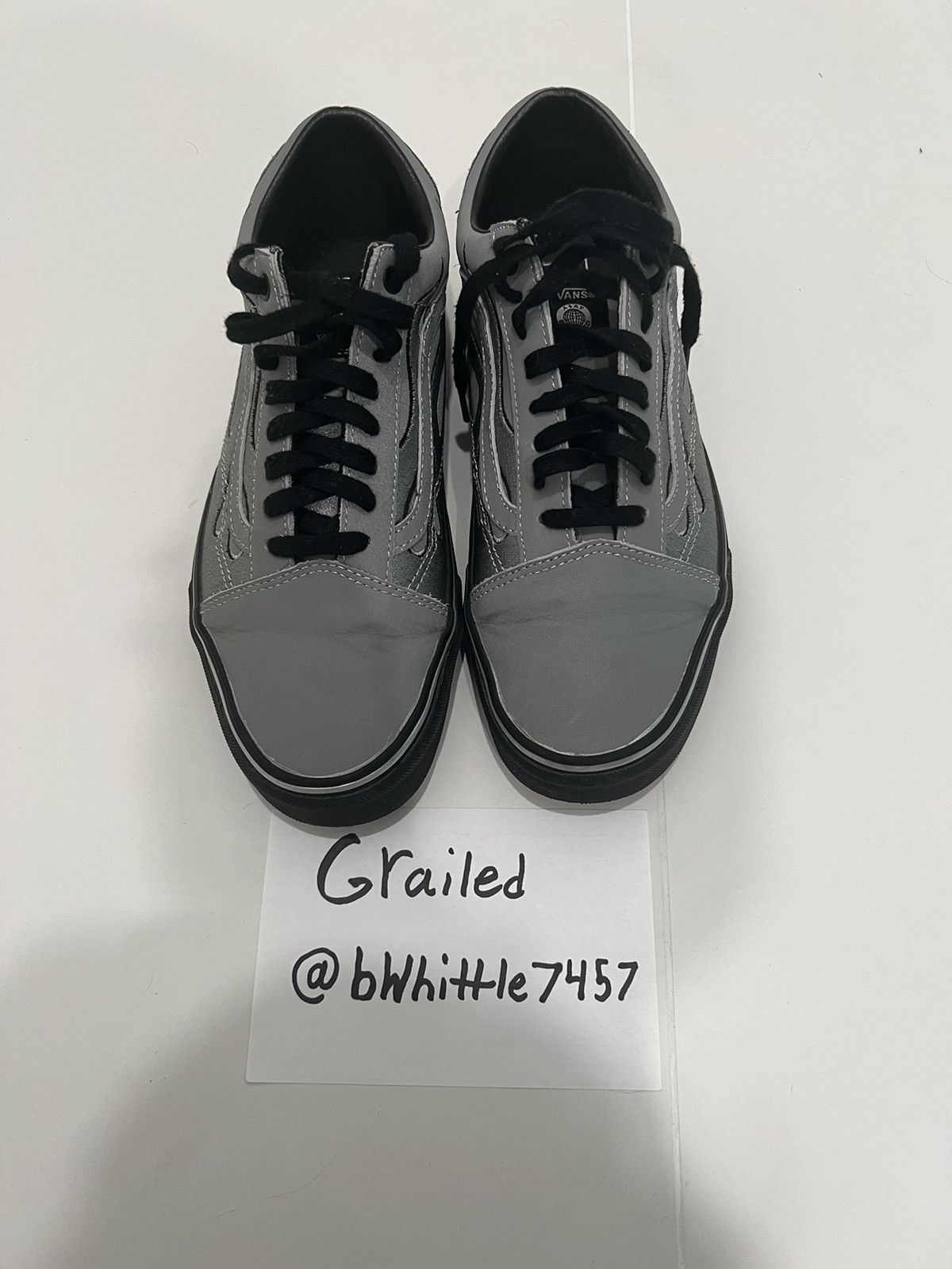 A$AP Rocky × Vans Vans Old Skool x A$AP Worldwide Silver Reflective Flames Size US 11 / EU 44 - 5 Thumbnail