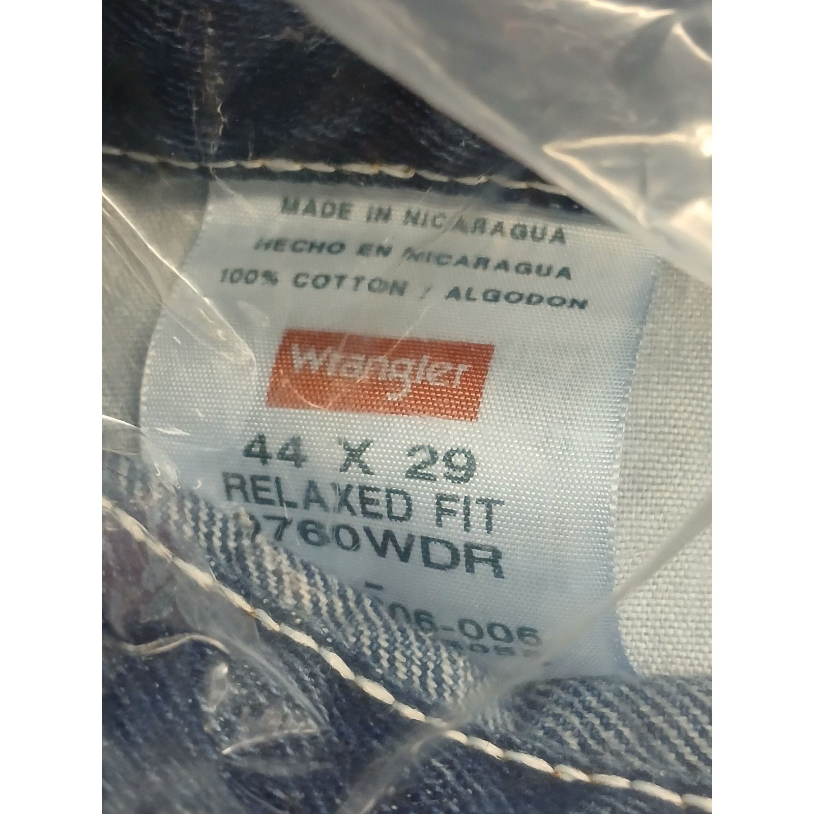 Wrangler Wranlger (44x29) Men's Relaxed Straight Leg Blue Denim Jeans Size US 44 / EU 60 - 8 Thumbnail
