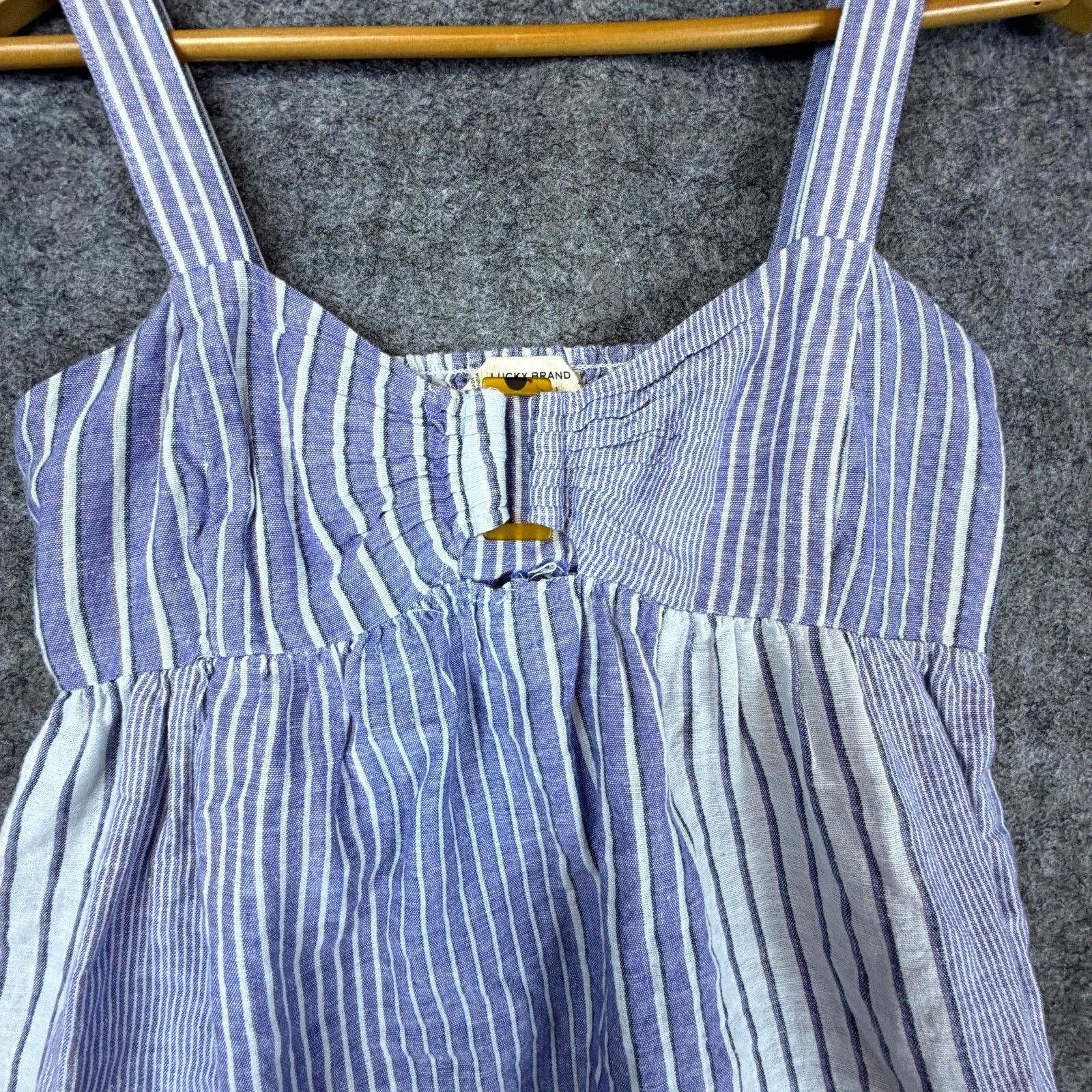 Lucky Brand Lucky Brand Cutout Babydoll Dress Women XS Blue White Stripe Size XS / US 0-2 / IT 36-38 - 3 Thumbnail