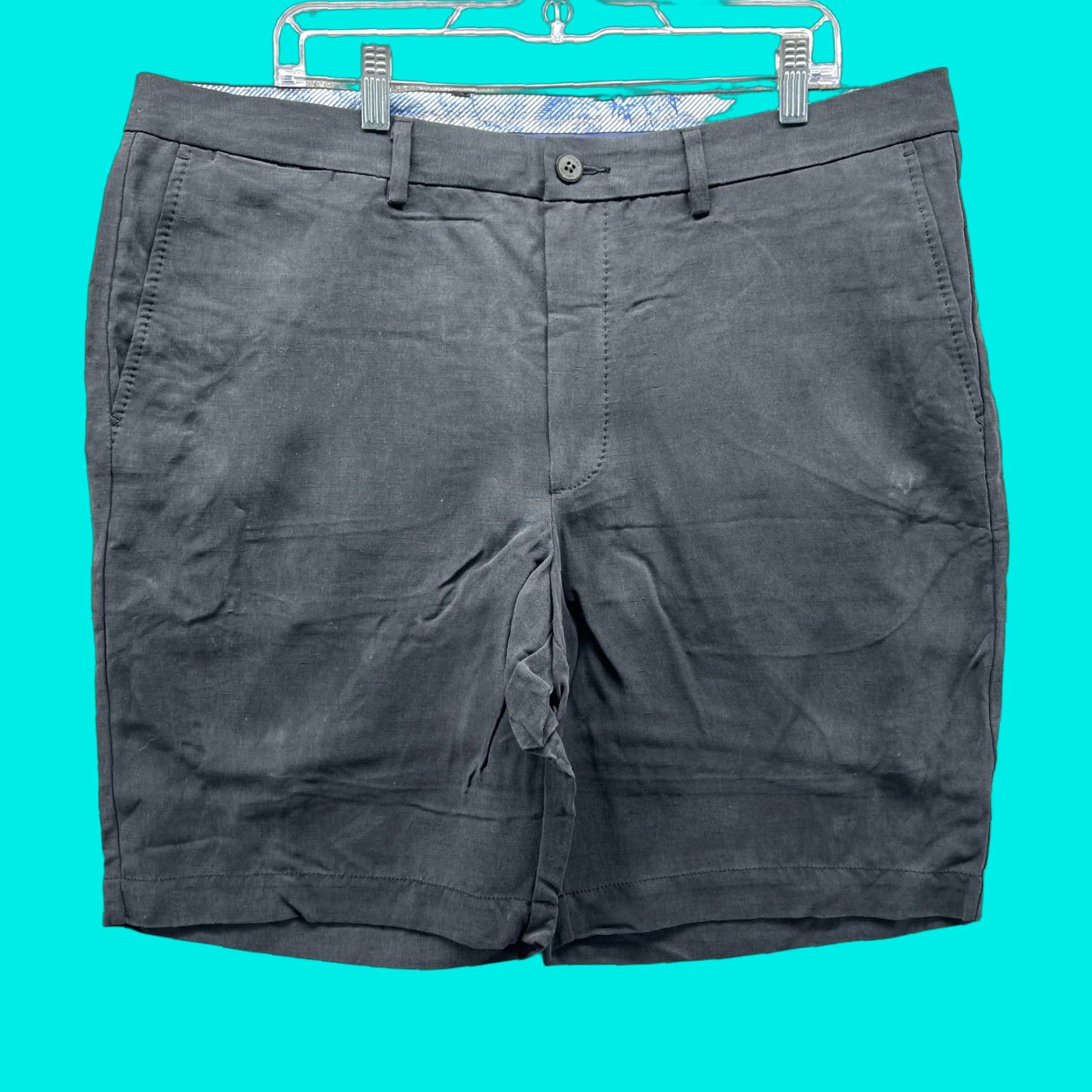 Tommy Bahama Tommy Bahama Monterey Shorts Mens 38 Black Chino Flat Front 9 Inseam Casual Size US 38 / EU 54 - 1 Thumbnail
