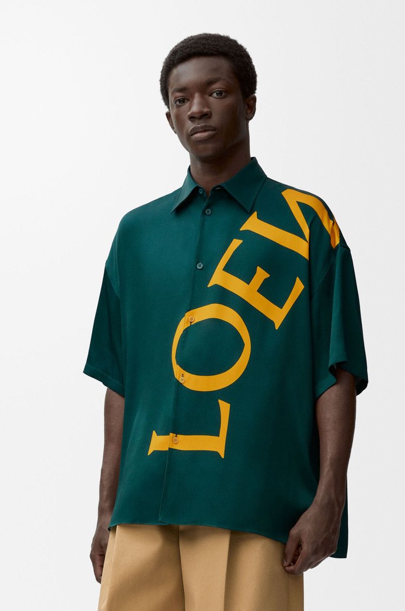Loewe o1in1g0426 Short Sleeve Shirt in Dark Green Size US L / EU 52-54 / 3 - 3 Thumbnail