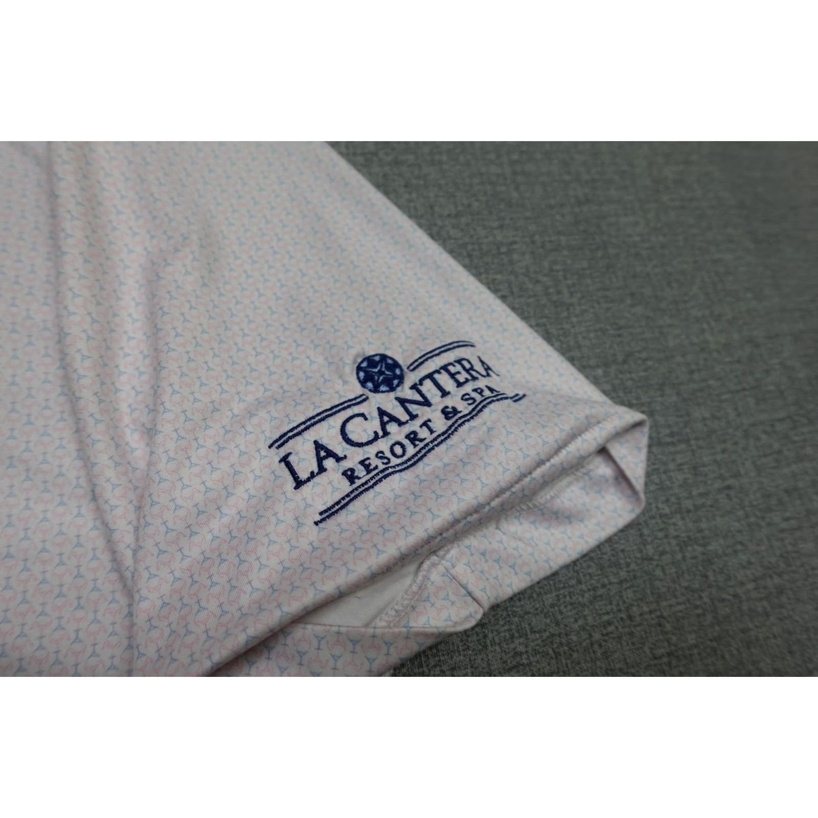 Peter Millar Peter Millar Summer Comfort Polo Mens XL Pink Geo Golf La Cantera Resort Shirt Size US XL / EU 56 / 4 - 3 Thumbnail