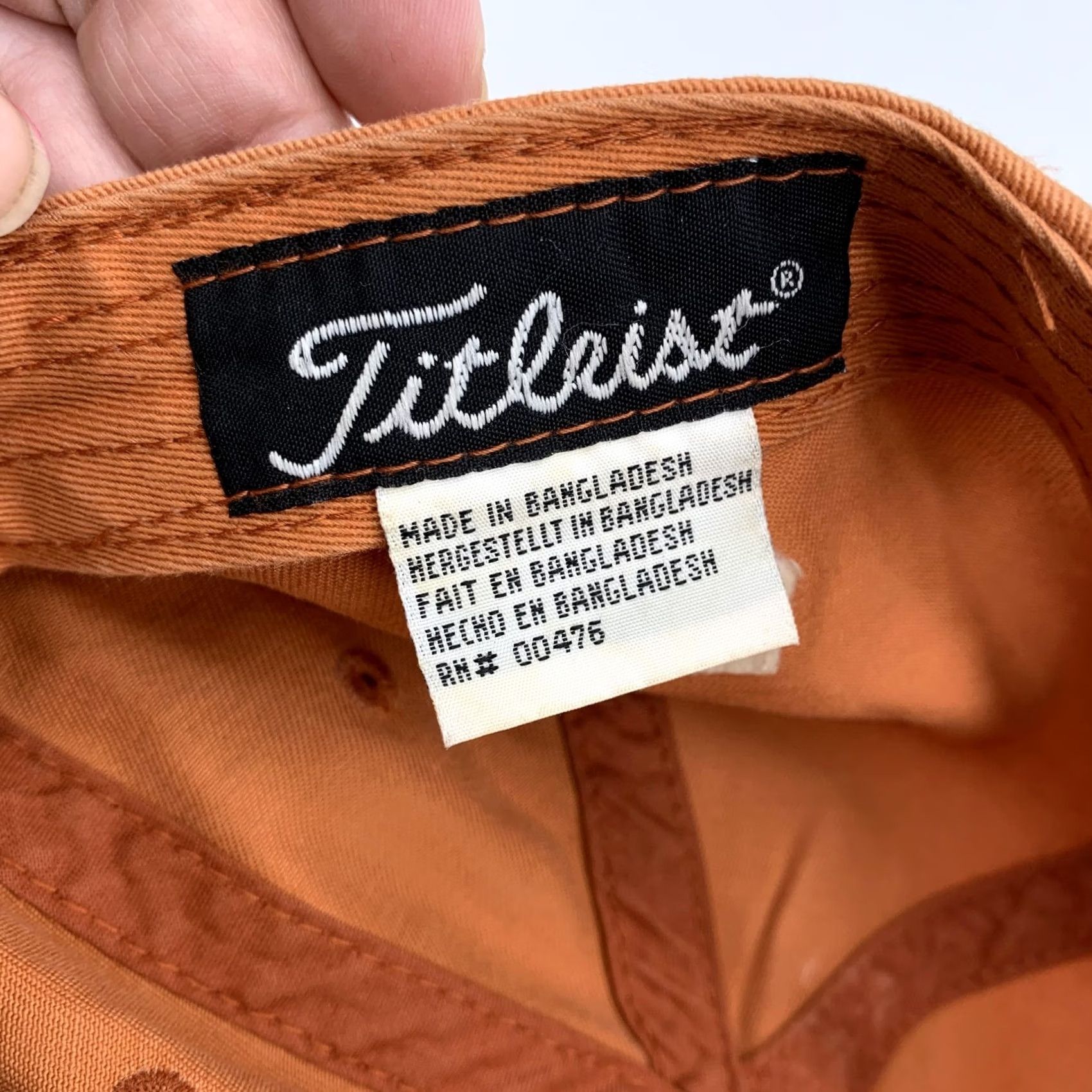 Titleist VINTAGE Titleist Hat Cap Strap Back Mens Orange Twill Baseball Golf Skybrook One Size Size ONE SIZE - 6 Thumbnail