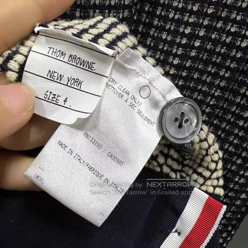Thom Browne Thom Browne Color block grid knit cardigan Size US XL / EU 56 / 4 - 3 Thumbnail