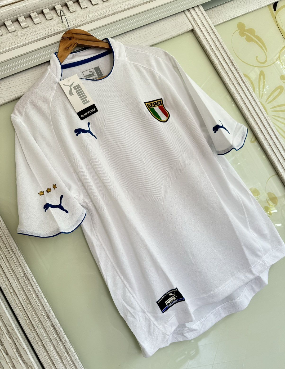 Puma × Vintage Vintage Italy 2003-2004 Away Soccer Jersey Football Shirt Size US L / EU 52-54 / 3 - 4 Thumbnail