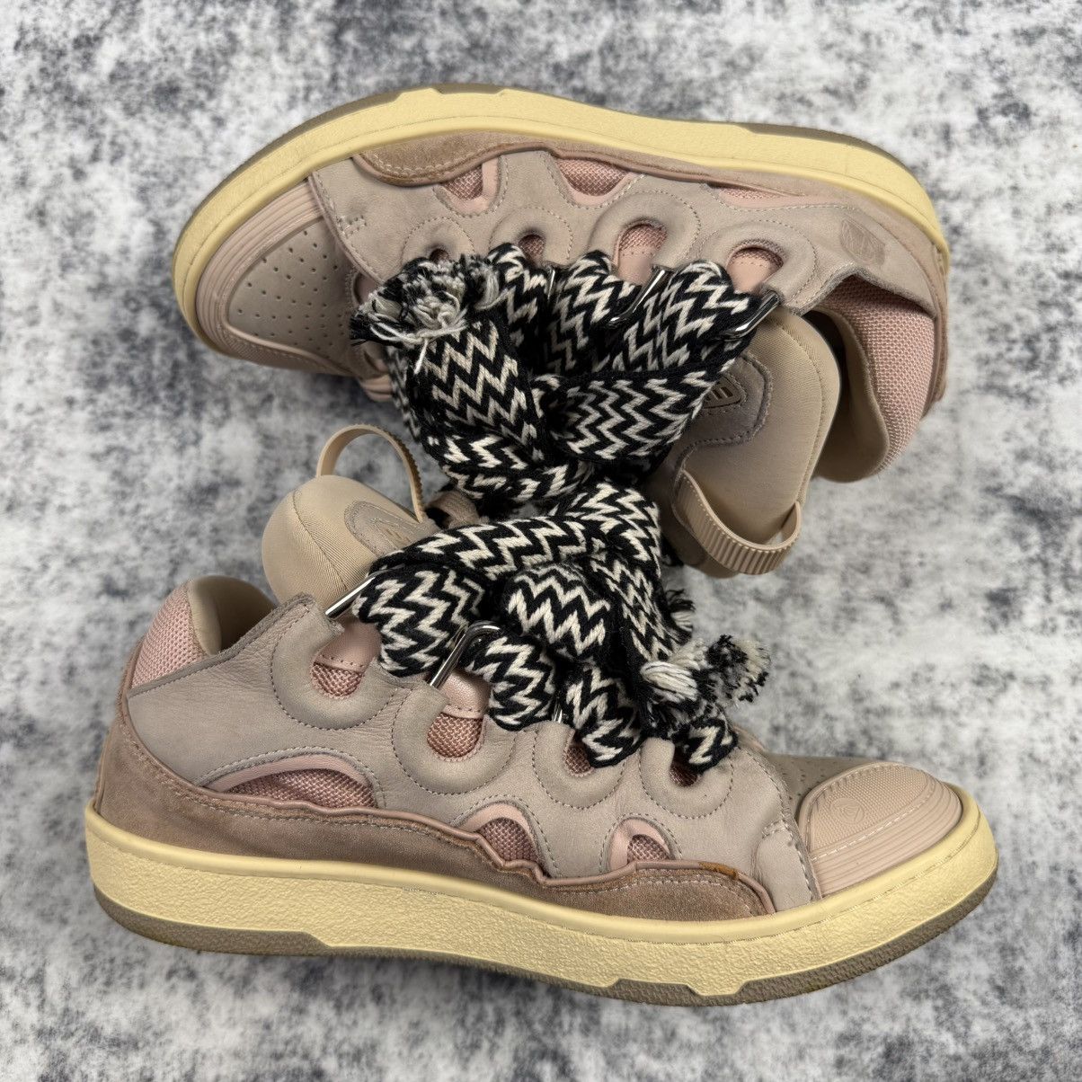 Lanvin Lanvin Curb Zigzag-Laces Round Toe ‘Pink’ Shoes Size US 8 / EU 41 - 4 Thumbnail
