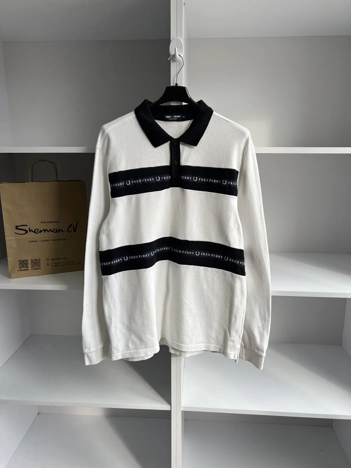 Vintage Fred Perry Logo Rugby long sleeve
