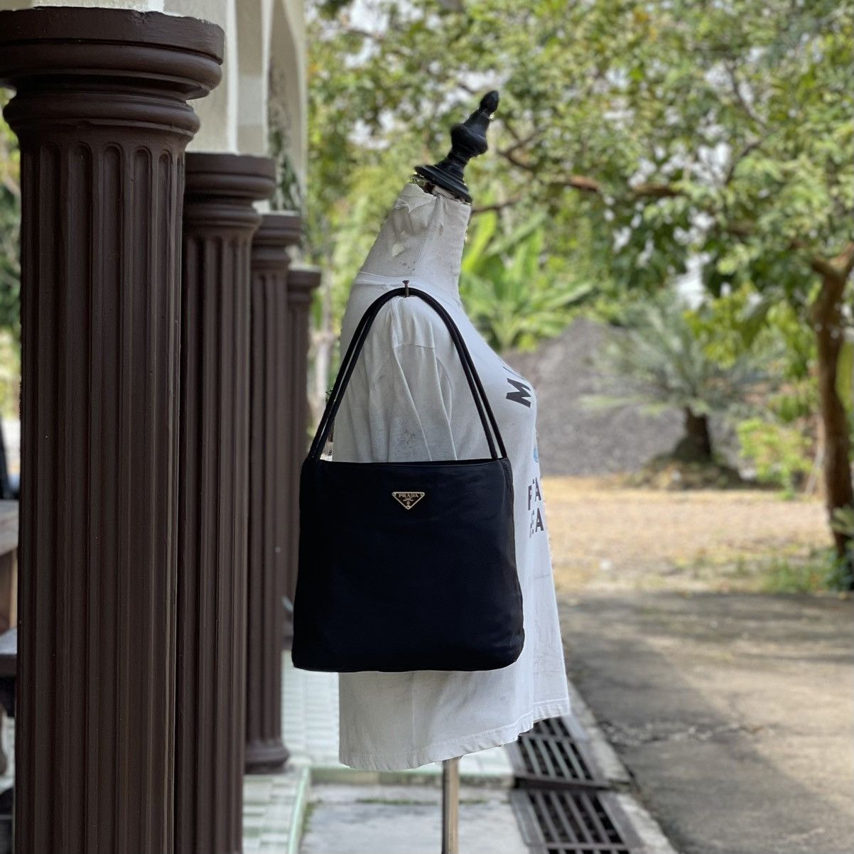 Prada Nylon Tessuto Black Tote Bag