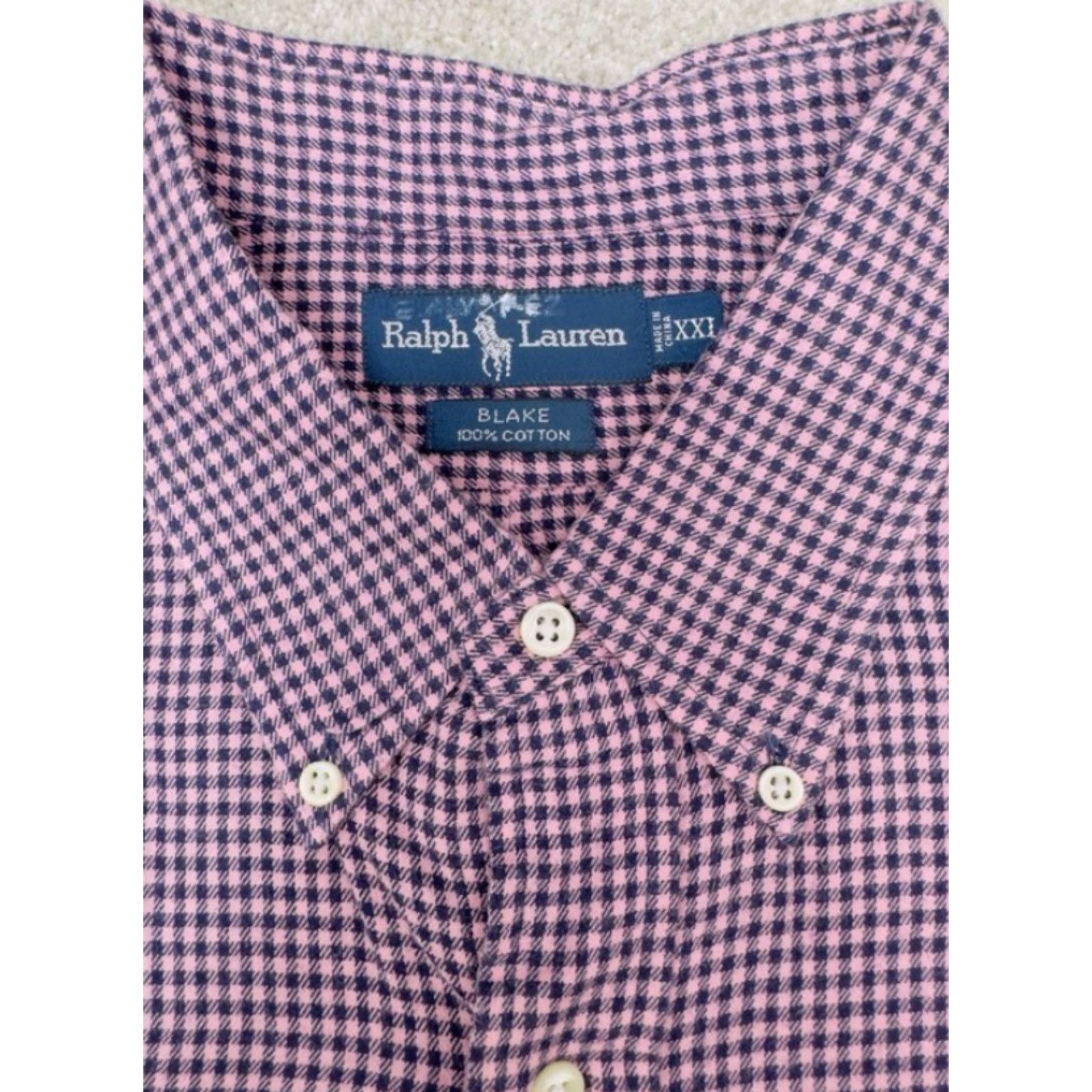 Ralph Lauren Ralph Lauren Blake Flannel Shirt Mens 2XL Long Sleeve Button Up Purple Check Size US XXL / EU 58 / 5 - 5 Thumbnail