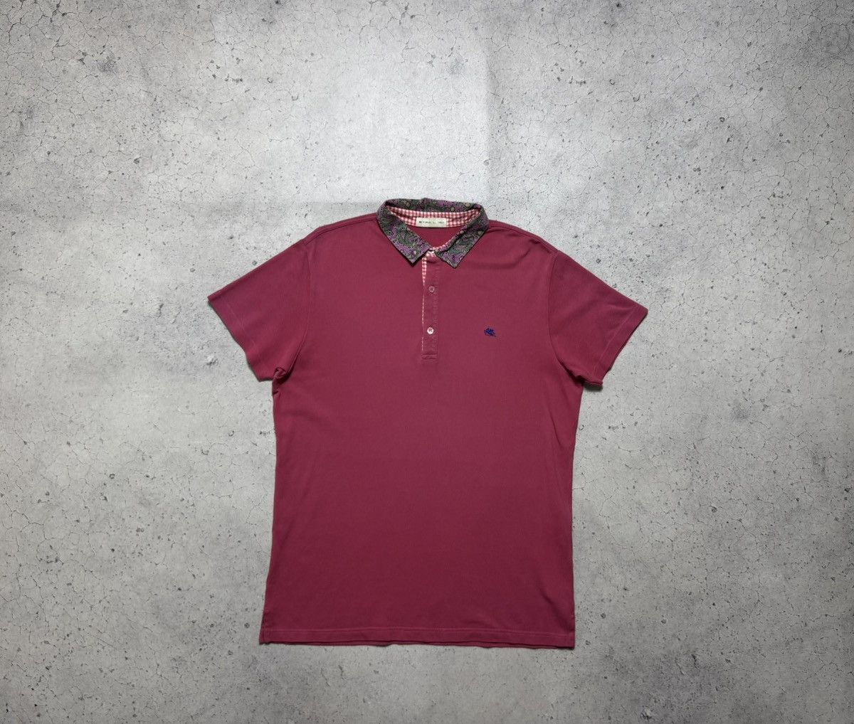 Etro Etro Luxury Polo Shirt Pink Size L Size US L / EU 52-54 / 3 - 1 Thumbnail