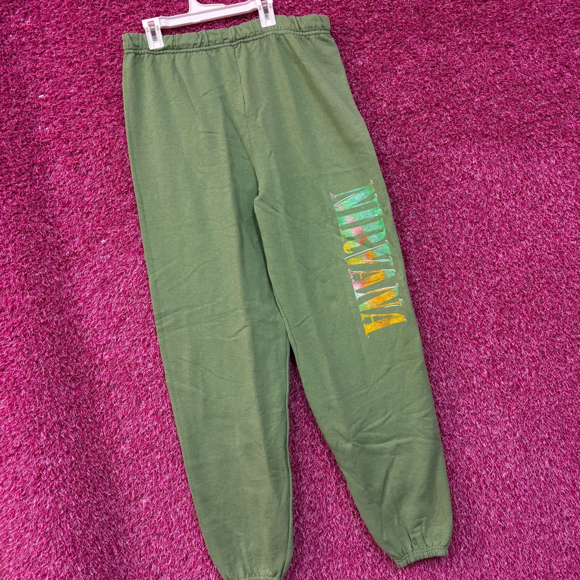 Nirvana Nirvana Grunge green sweatpants Joggers Size Medium Size US 38 / EU 54 - 3 Thumbnail