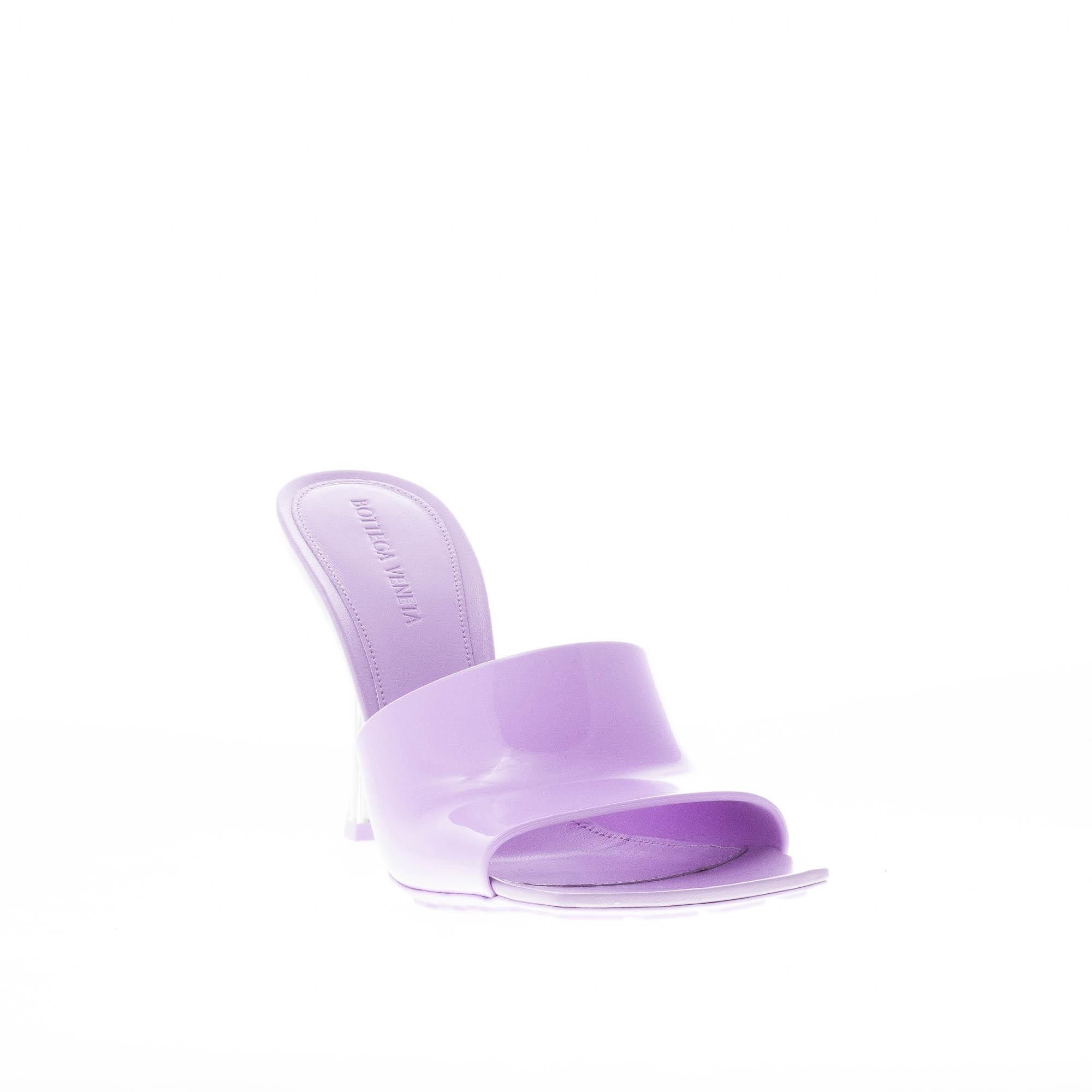 Bottega Veneta o1bcso1str0924 Stretch Sandal Rubber Wisteria in Lilac Size US 9 / IT 39 - 3 Thumbnail