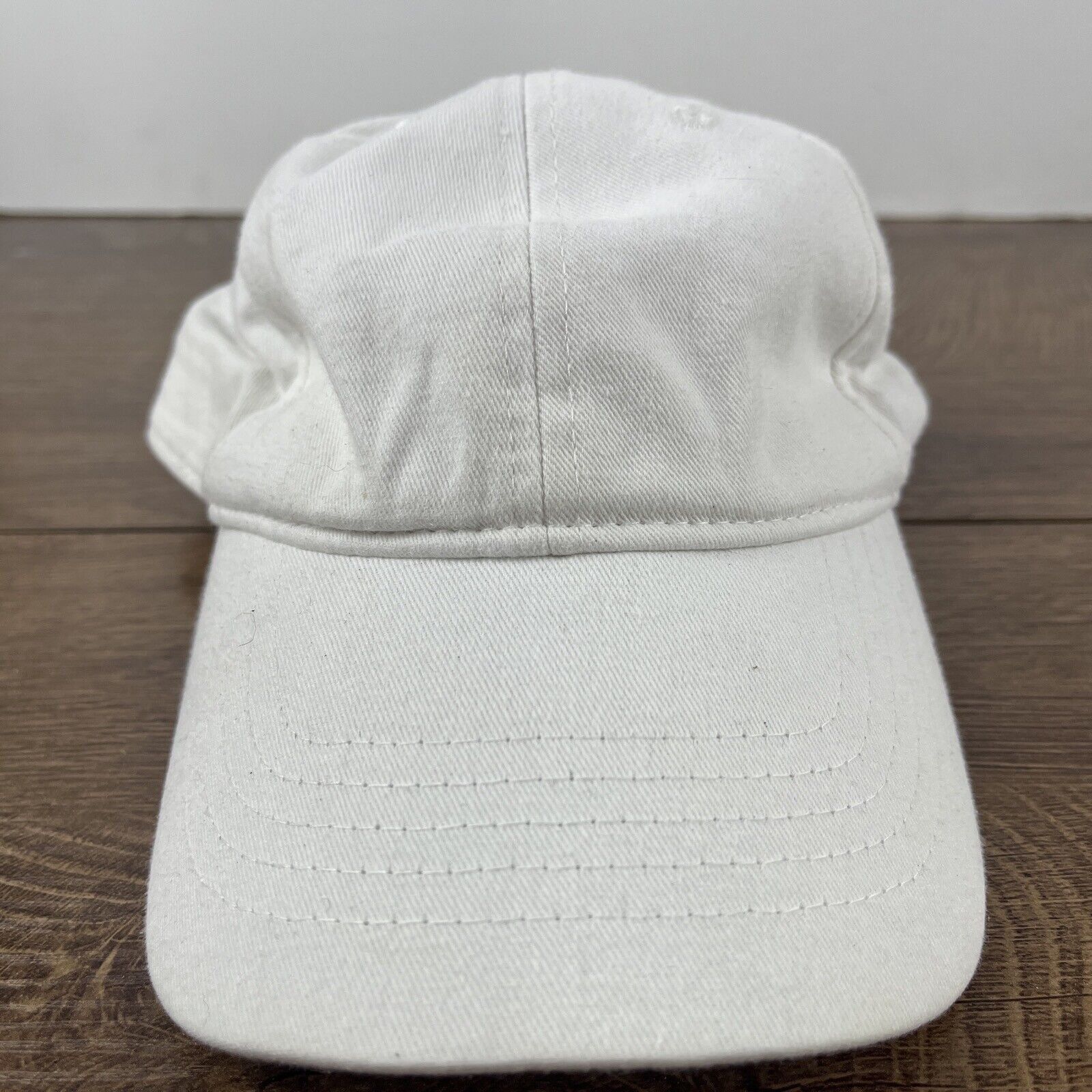 Other White Baseball Hat Plain White Hat Adjustable Adult Size Hat Size ONE SIZE - 4 Thumbnail