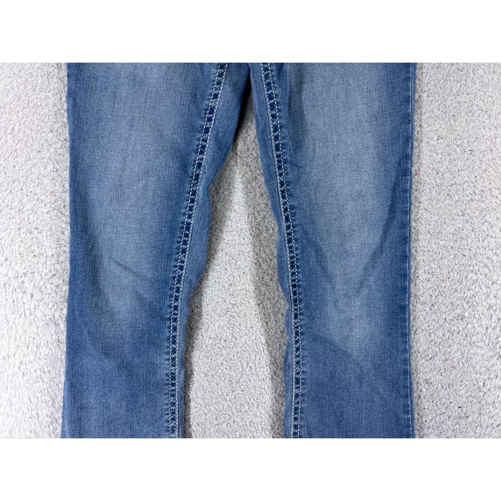Vintage VINTAGE Wallflower Jeans Women's Denim Pants 5 Blue Low Rise Bootcut Stretch Cotton 24x31 Size 27" / US 4 / IT 40 - 3 Thumbnail