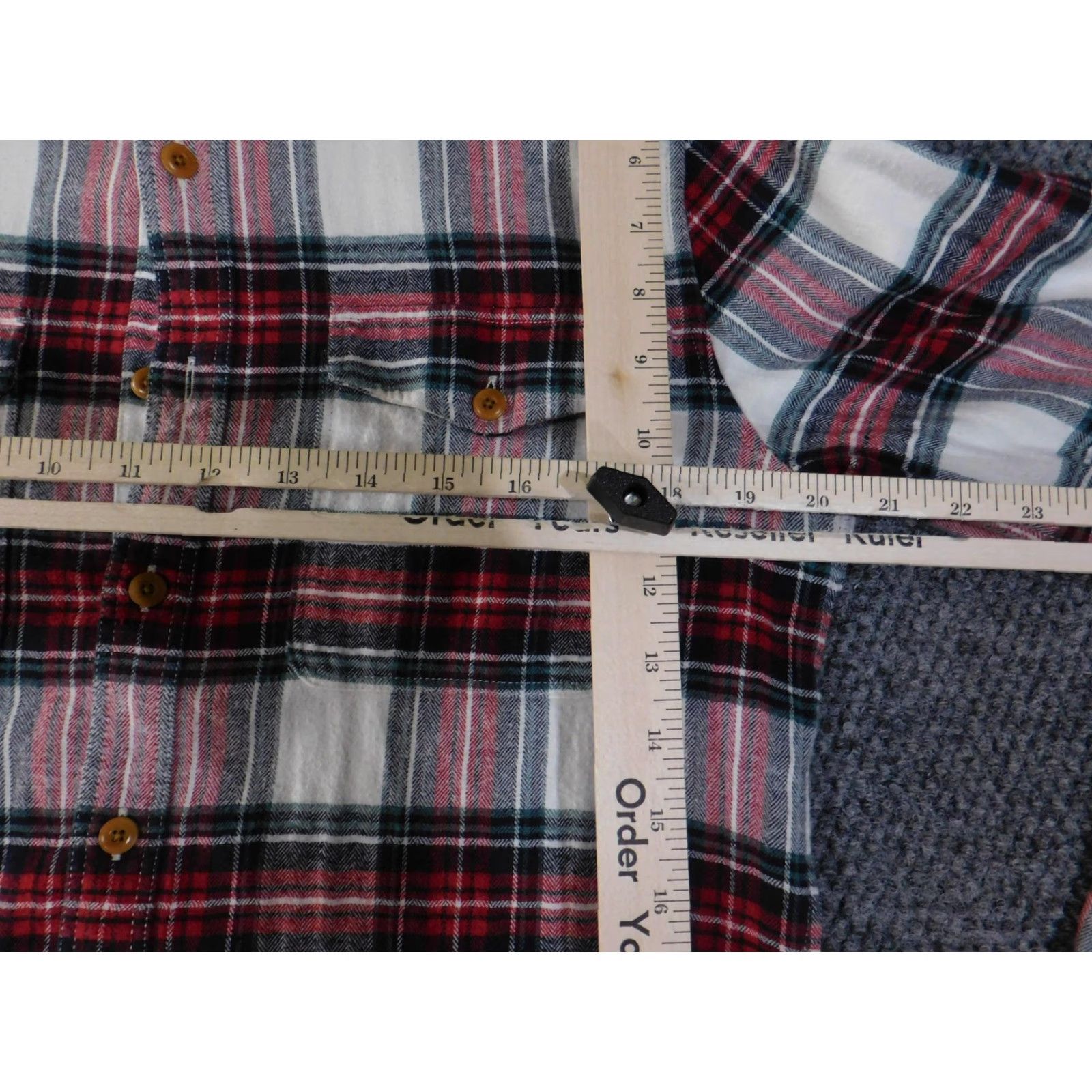 Lucky Brand Lucky Brand Shirt Mens Small Red Black Plaid Flannel Untucked Saturday Stretch Pocket Long Sleeve Button-Up Size US S / EU 44-46 / 1 - 5 Thumbnail