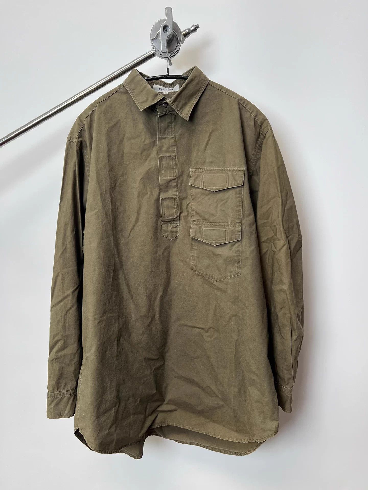 Yohji Yamamoto Yohji Yamamoto YS for Man Velcro Half-Zip Washed Shirt Size US M / EU 48-50 / 2 - 2 Thumbnail