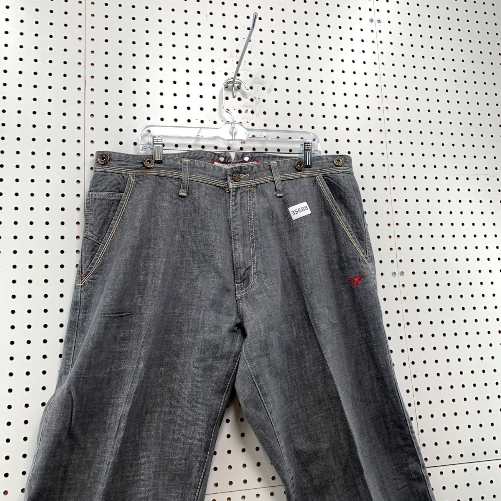 Denime VINTAGE Artful Dodger Denim Jeans Men 42 40x32 Gray Distressed Y2K Style Size US 42 / EU 58 - 6 Thumbnail