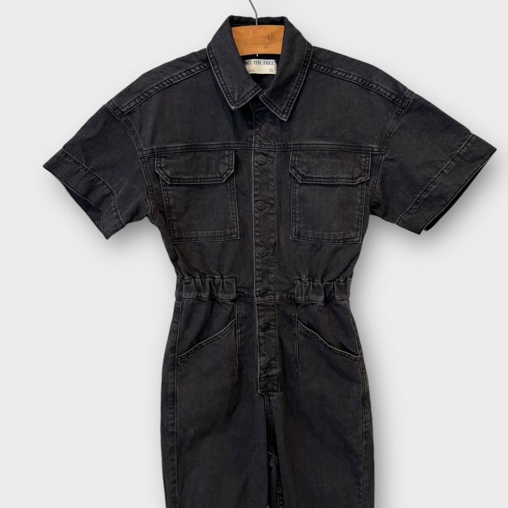 Free People Free People We the Free Marci Denim Jumpsuit Size XS Size 28" / US 6 / IT 42 - 5 Thumbnail