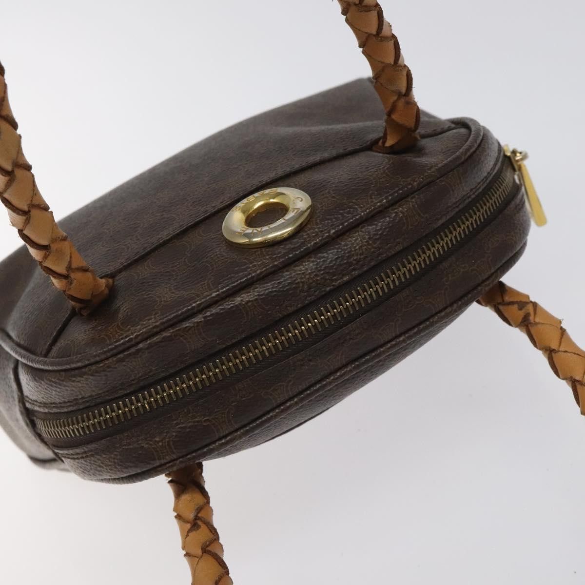 Celine CELINE Macadam Canvas Hand Bag Pvc Leather Brown Size ONE SIZE - 6 Thumbnail