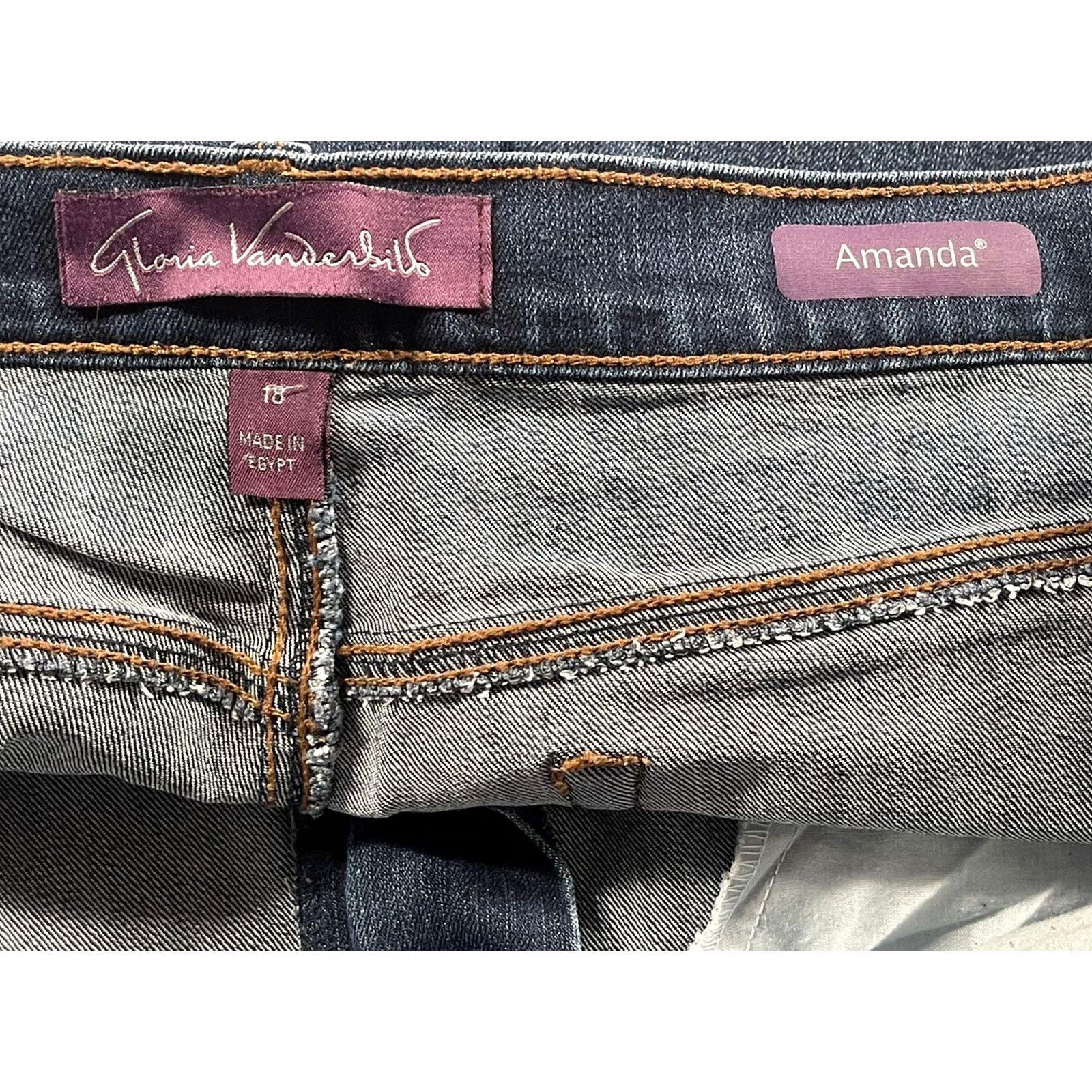 Gloria Vanderbilt Gloria Vanderbilt Amanda Jeans Women's Plus Size Blue Denim Size 18 Size 40" / US 18 - 7 Thumbnail