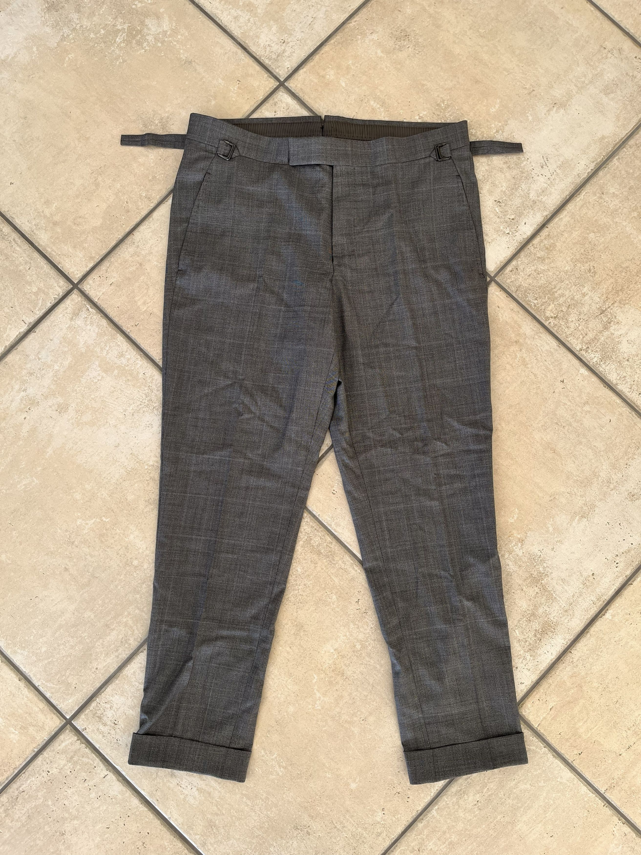 Tom Ford Tom Ford Swiss-Made Wool Silk Tailored Pants Grey Size 48R - 1 Thumbnail