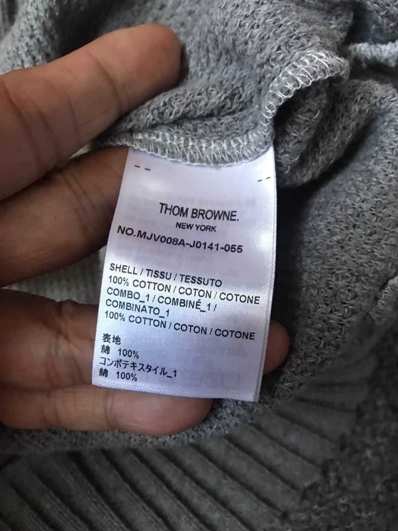 Thom Browne Thom Browne size3 Gray and white V-neck vest Size US L / EU 52-54 / 3 - 7 Thumbnail