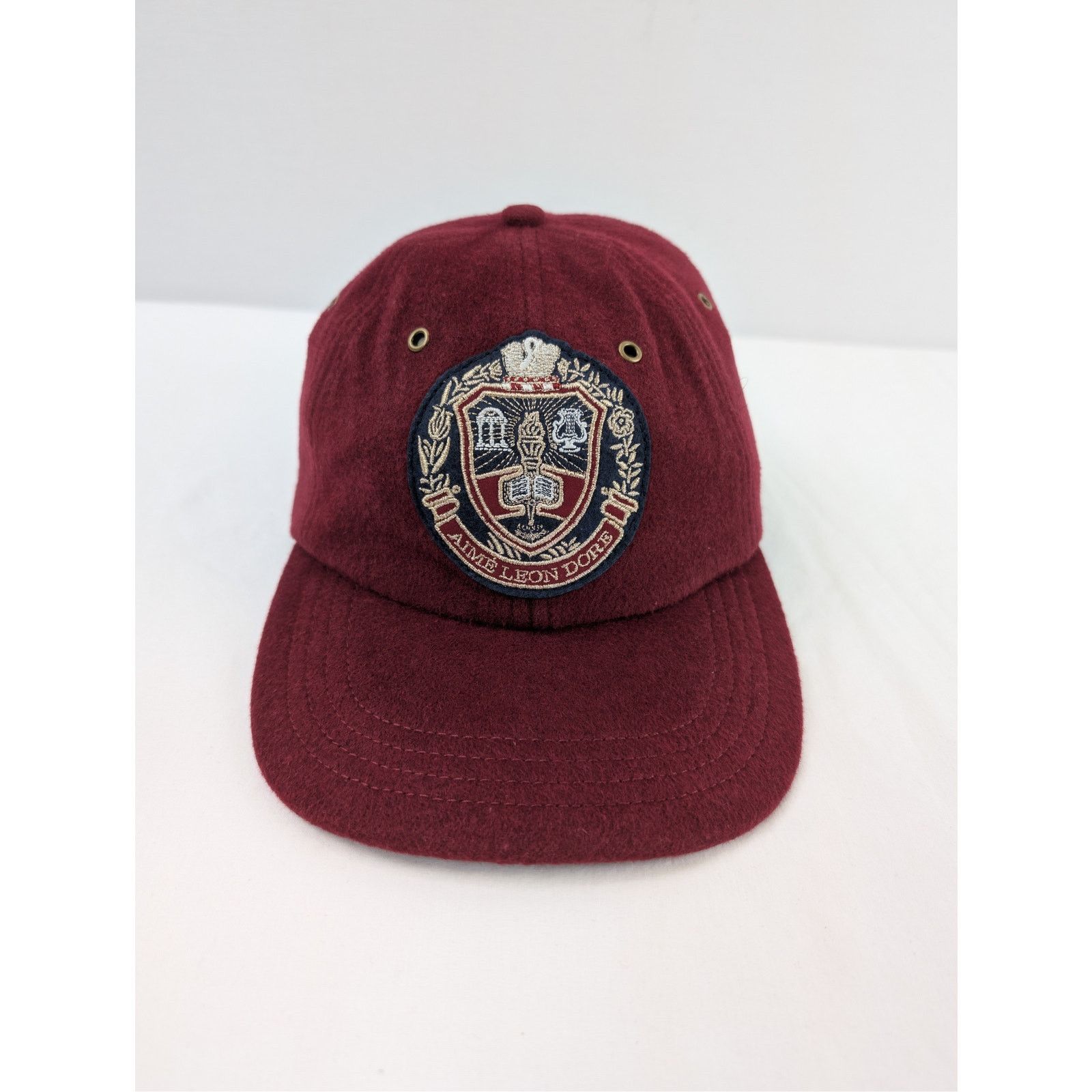 o1rshd1 Size: OS / Bullion Patch Hat Beanie Cap / Hat Merlot