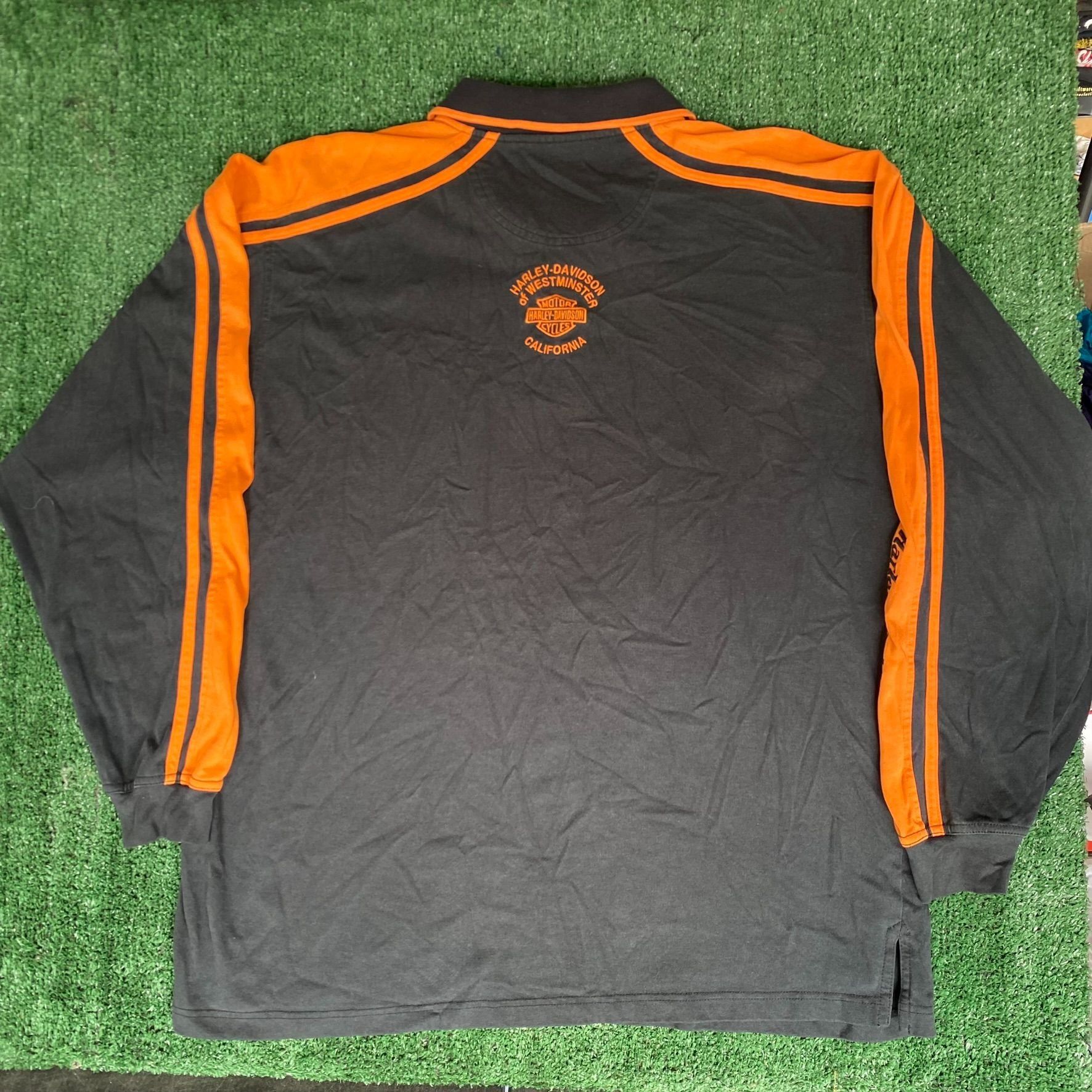 Harley Davidson Vintage Y2K Harley Davidson Rugby Polo Punk Biker Logo Shirt Size US XL / EU 56 / 4 - 6 Thumbnail