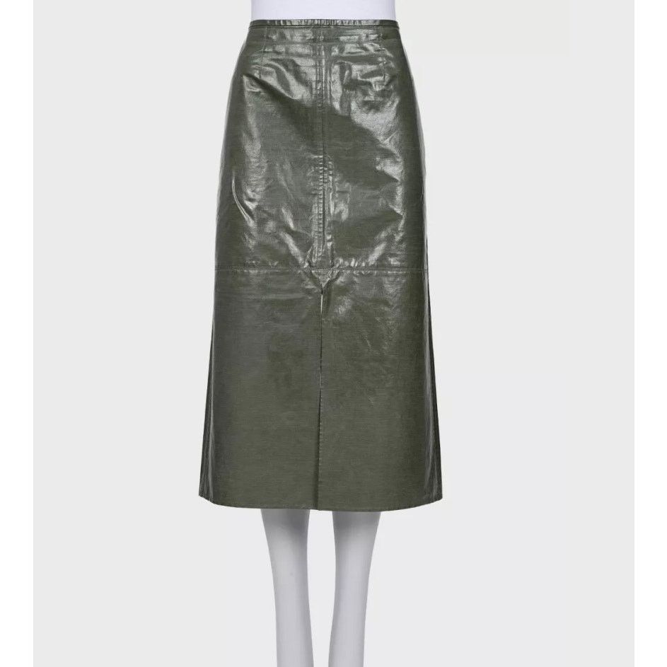 Celine Celine Elegant Green Straight Skirt with Slits - Size L Size 28" / US 6 / IT 42 - 1 Thumbnail