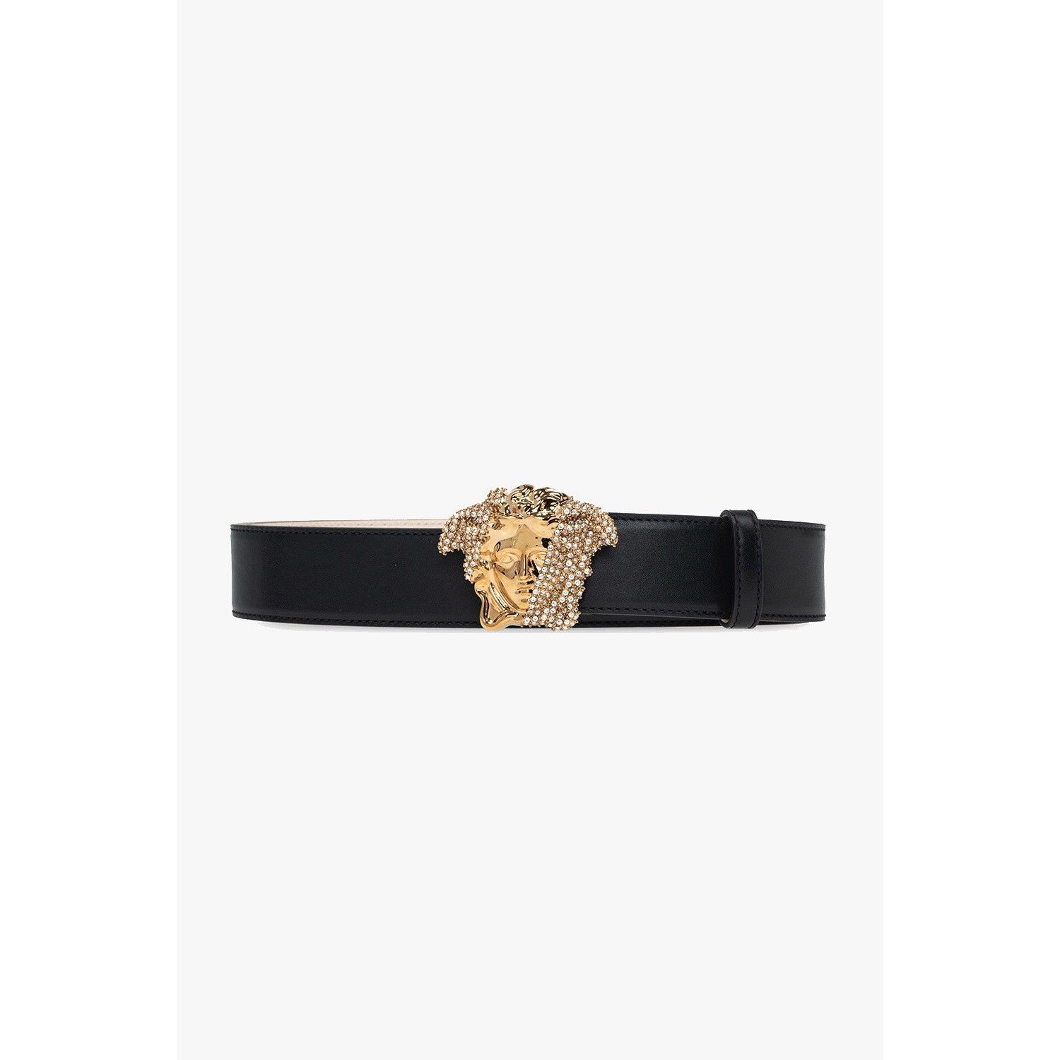 Versace VERSACE Black Leather Belt New & Authentic (Men's size:85;) Size ONE SIZE - 1 Thumbnail