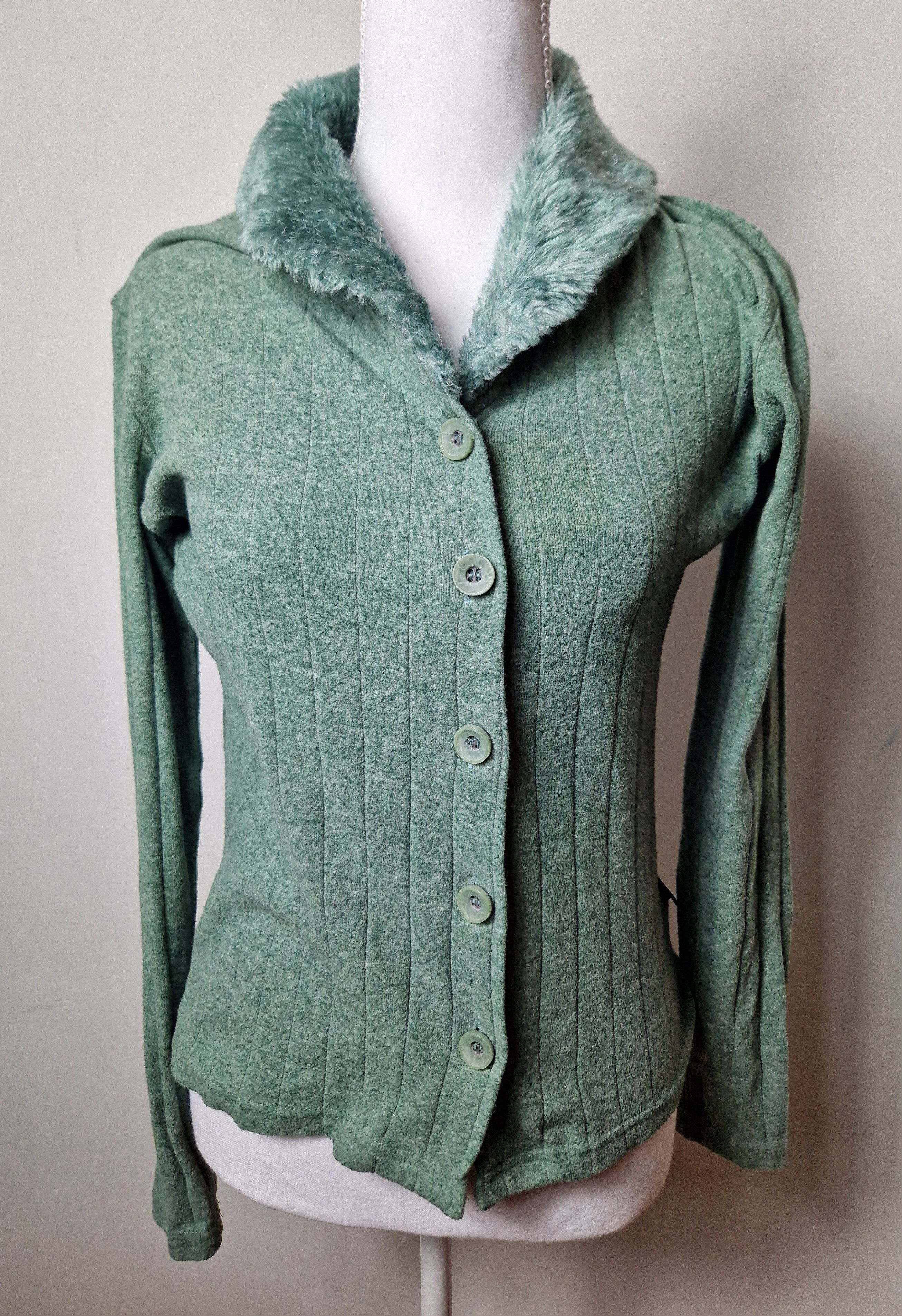 Japanese Brand Vintage faux fur cardigan y2k avant garde Size S / US 4 / IT 40 - 3 Thumbnail