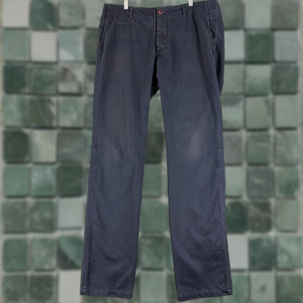 Vintage Wings and Horns Chino Pants Mens Size 36 Blue Straight Leg Casual 100% Cotton Size US 36 / EU 52 - 1 Thumbnail
