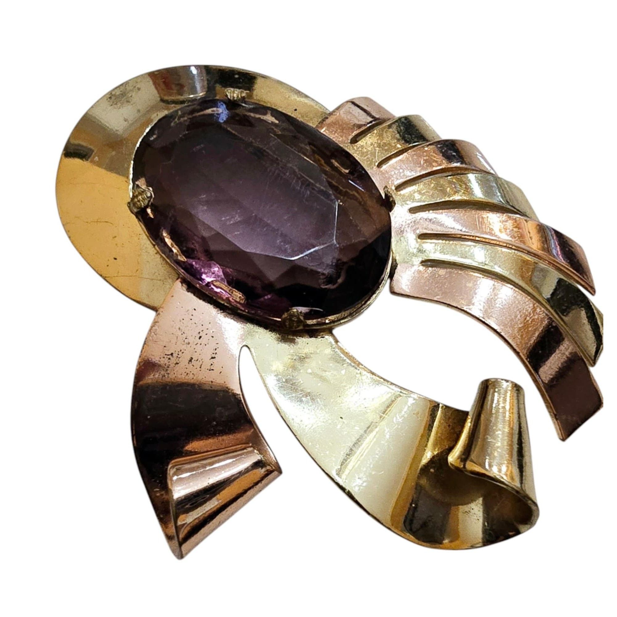 Vintage Vintage Faceted Unsigned Coro Faceted Glass Dress Clip Size ONE SIZE - 5 Thumbnail