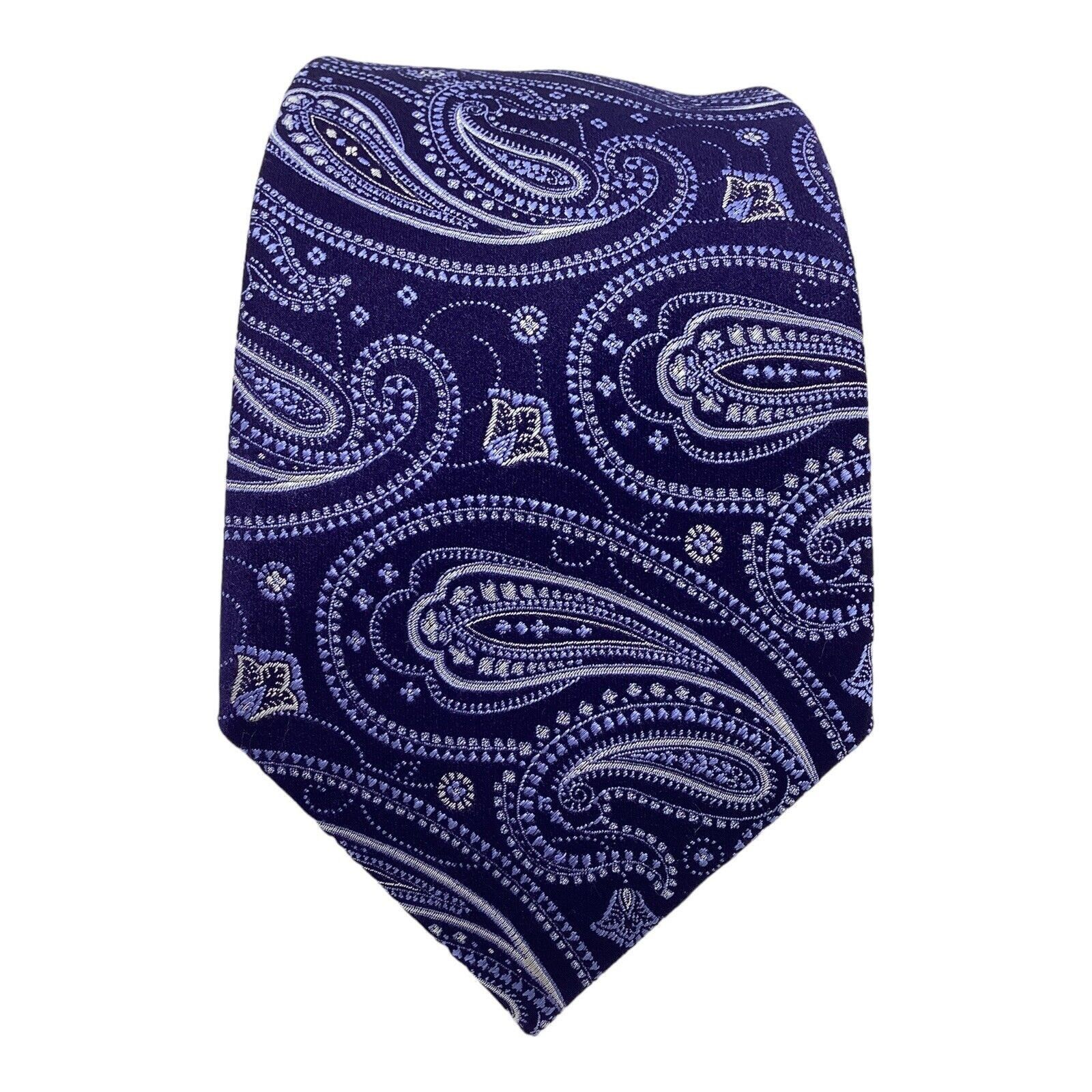 Hathaway Golf HATHAWAY Blue Paisley Silk Tie W: 3.75" EX COND Size ONE SIZE - 4 Thumbnail