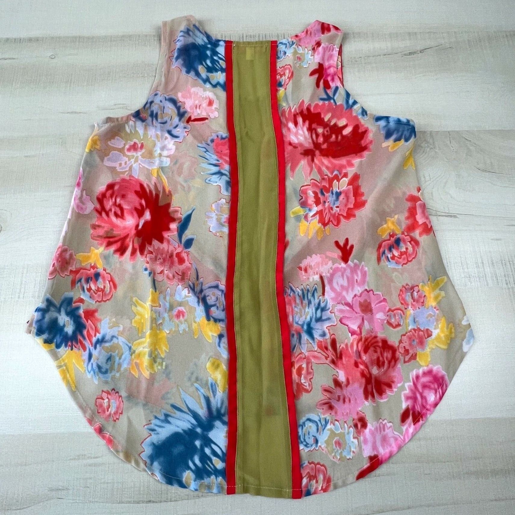 Vintage Womens Margo Sebastian Floral Tank Top Medium Semi Sheer Size M / US 6-8 / IT 42-44 - 7 Thumbnail