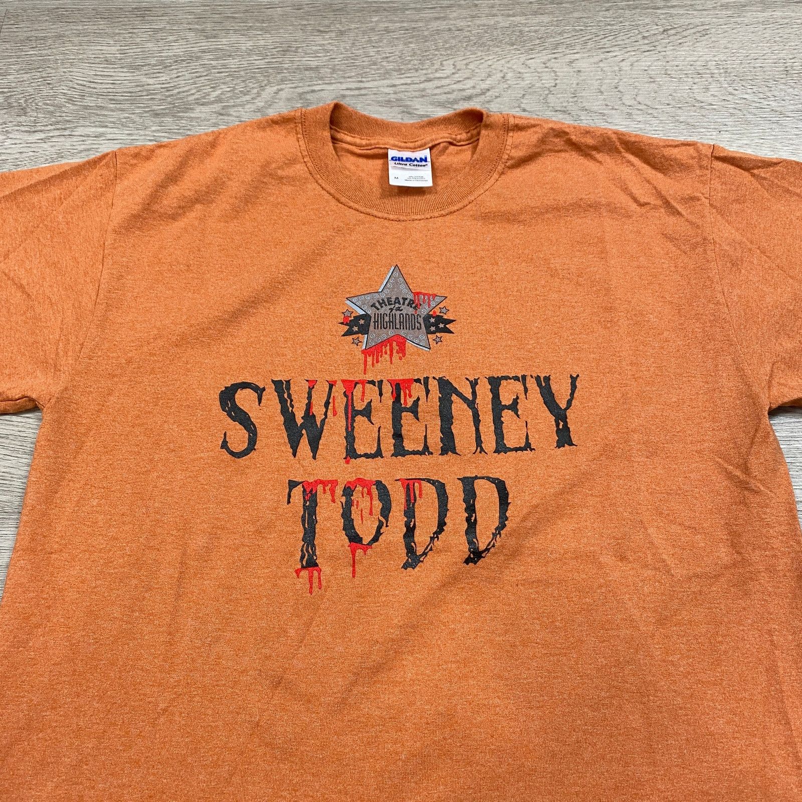 Gildan Sweeney Todd Theatre Promo Shirt Men's M Goth Horror Musical Size US M / EU 48-50 / 2 - 2 Thumbnail